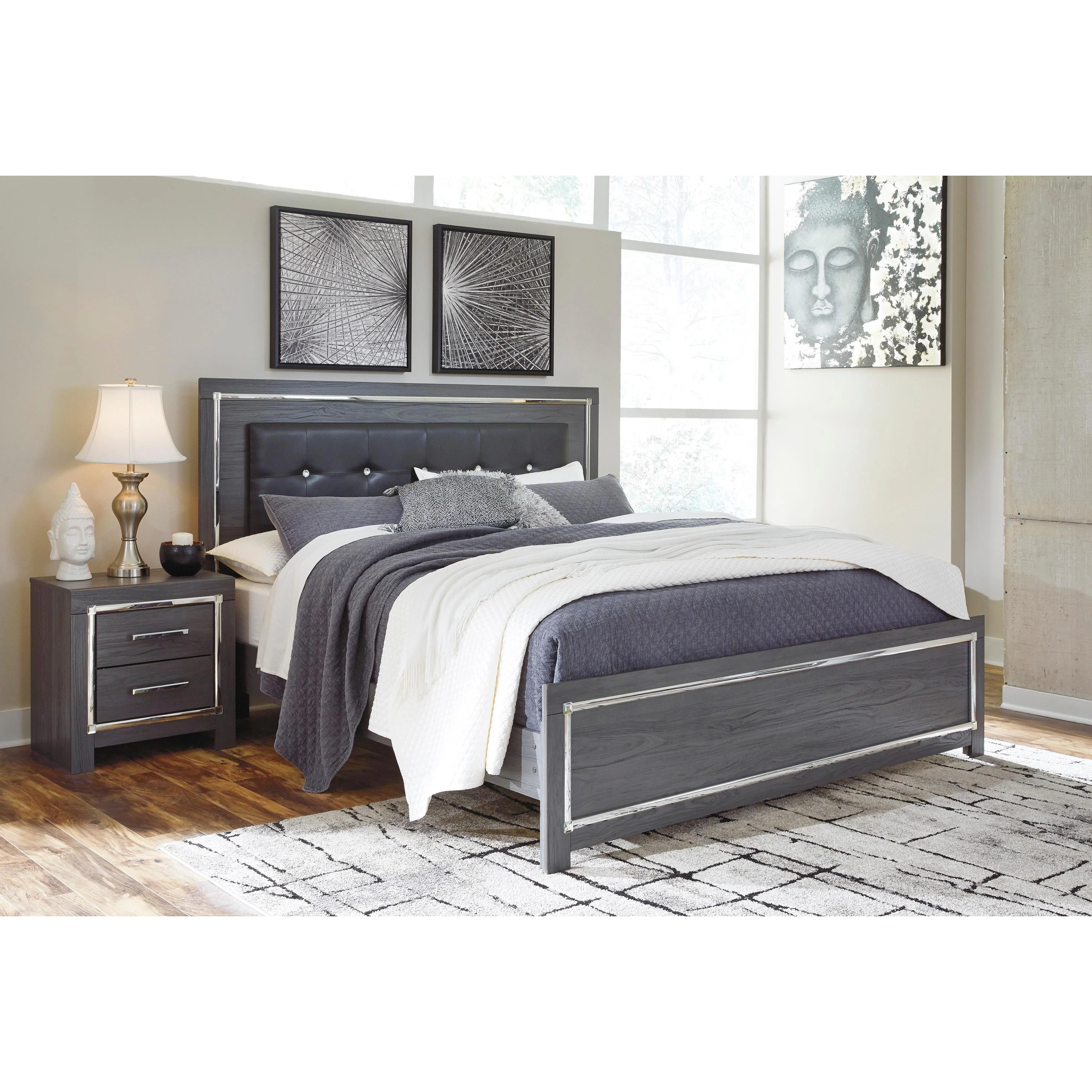 Signature Design by Ashley Lodanna B214B45 8 pc King Panel Bedroom Set - Image 2