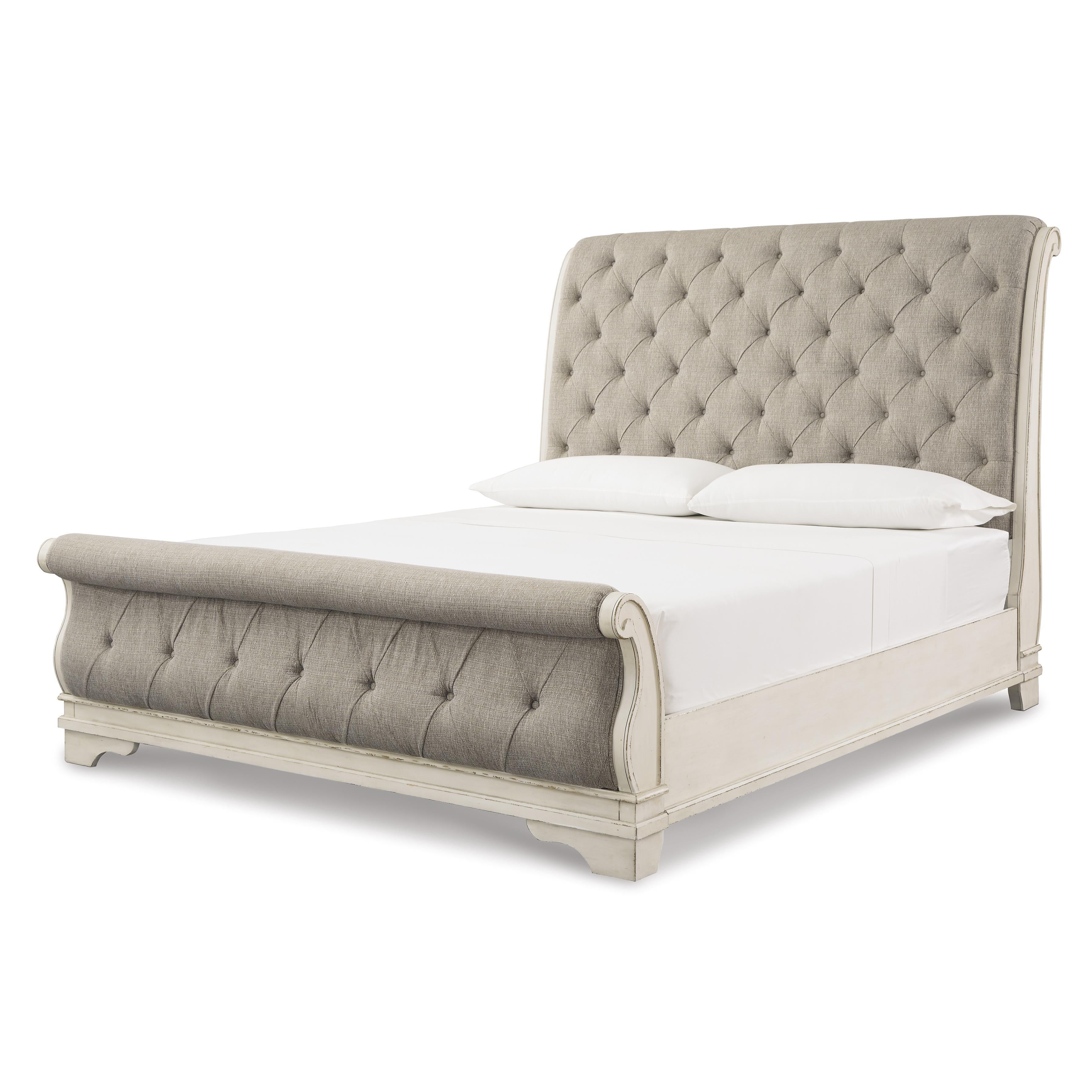 Signature Design by Ashley Realyn B743B51 7 pc King Upholstered Sleigh Bedroom Set - Image 2