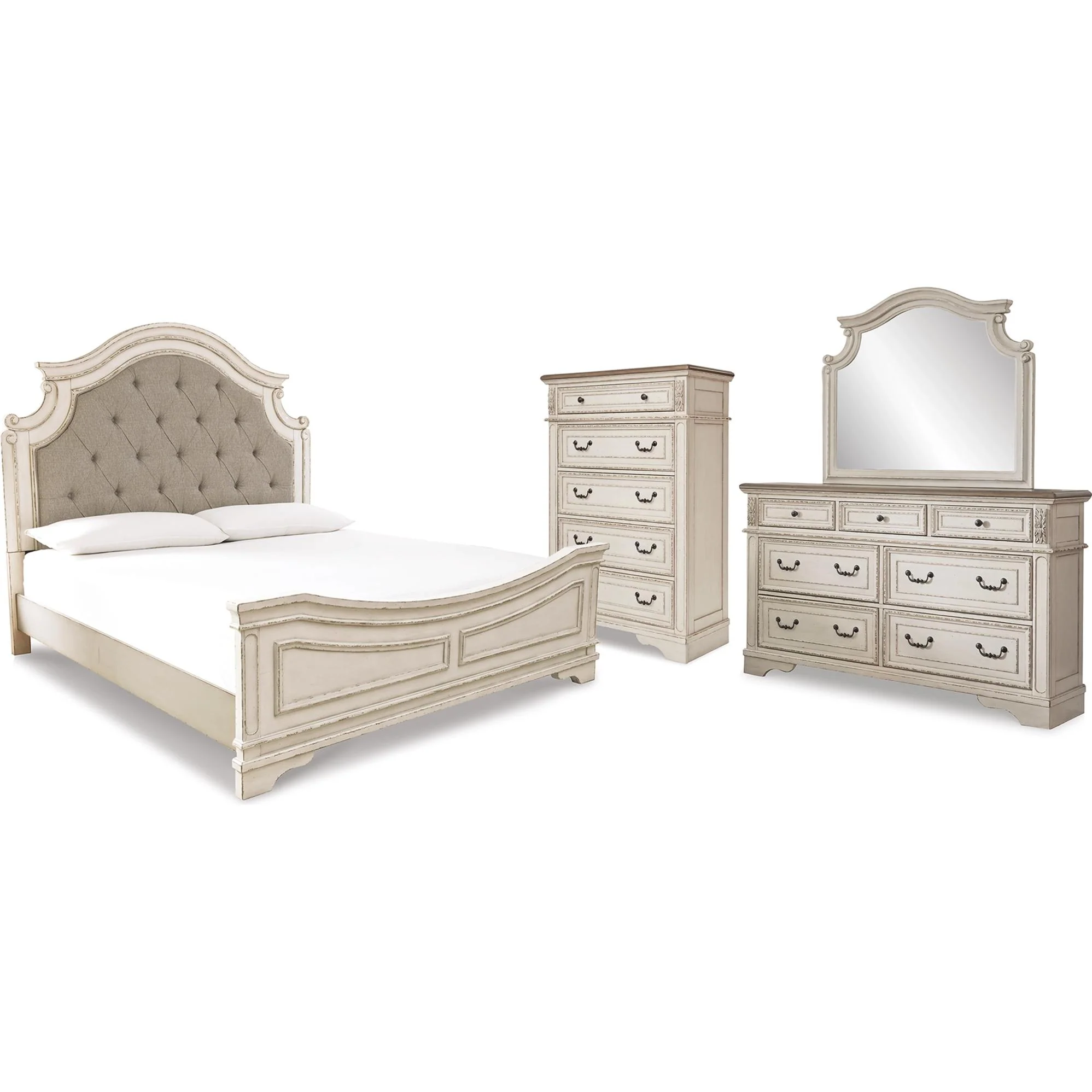 Signature Design by Ashley Realyn B743B68 6 pc King Upholstered Panel Bedroom Set - Image 1
