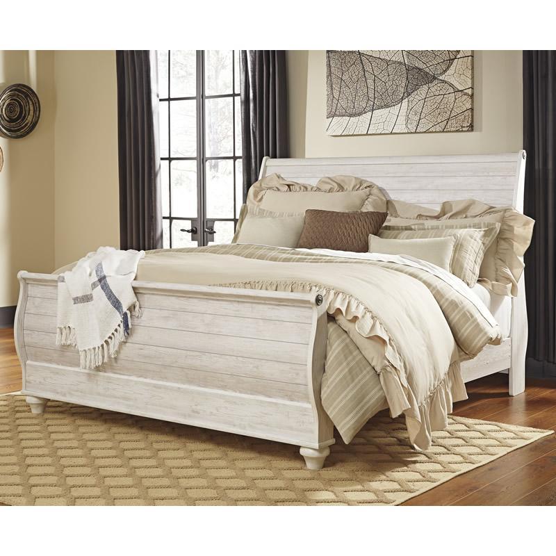 Signature Design by Ashley Willowton B267B46 7 pc King Sleigh Bedroom Set - Image 2