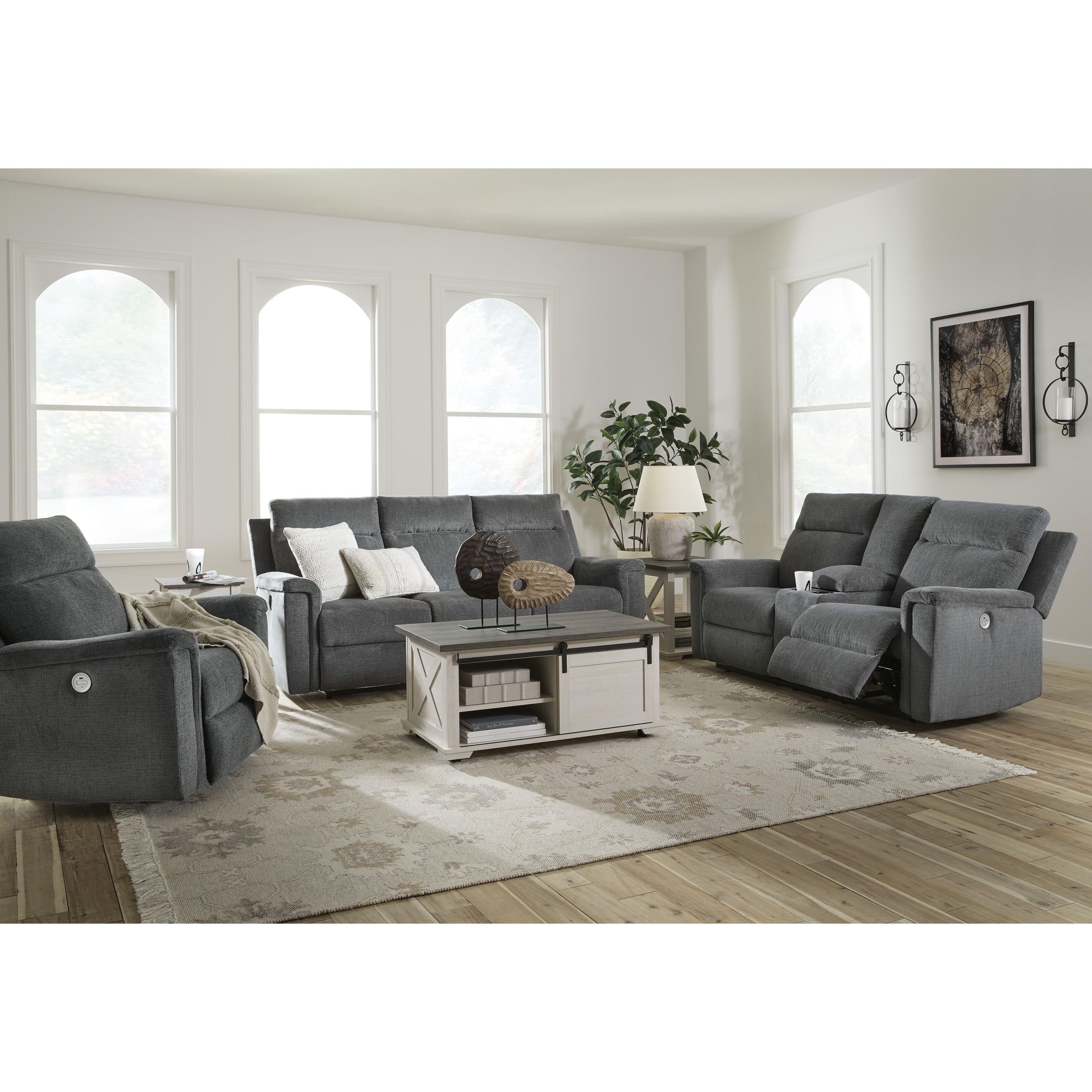 Signature Design by Ashley Barnsana 33202U2 3 pc Power Reclining Living Room Set - Image 2