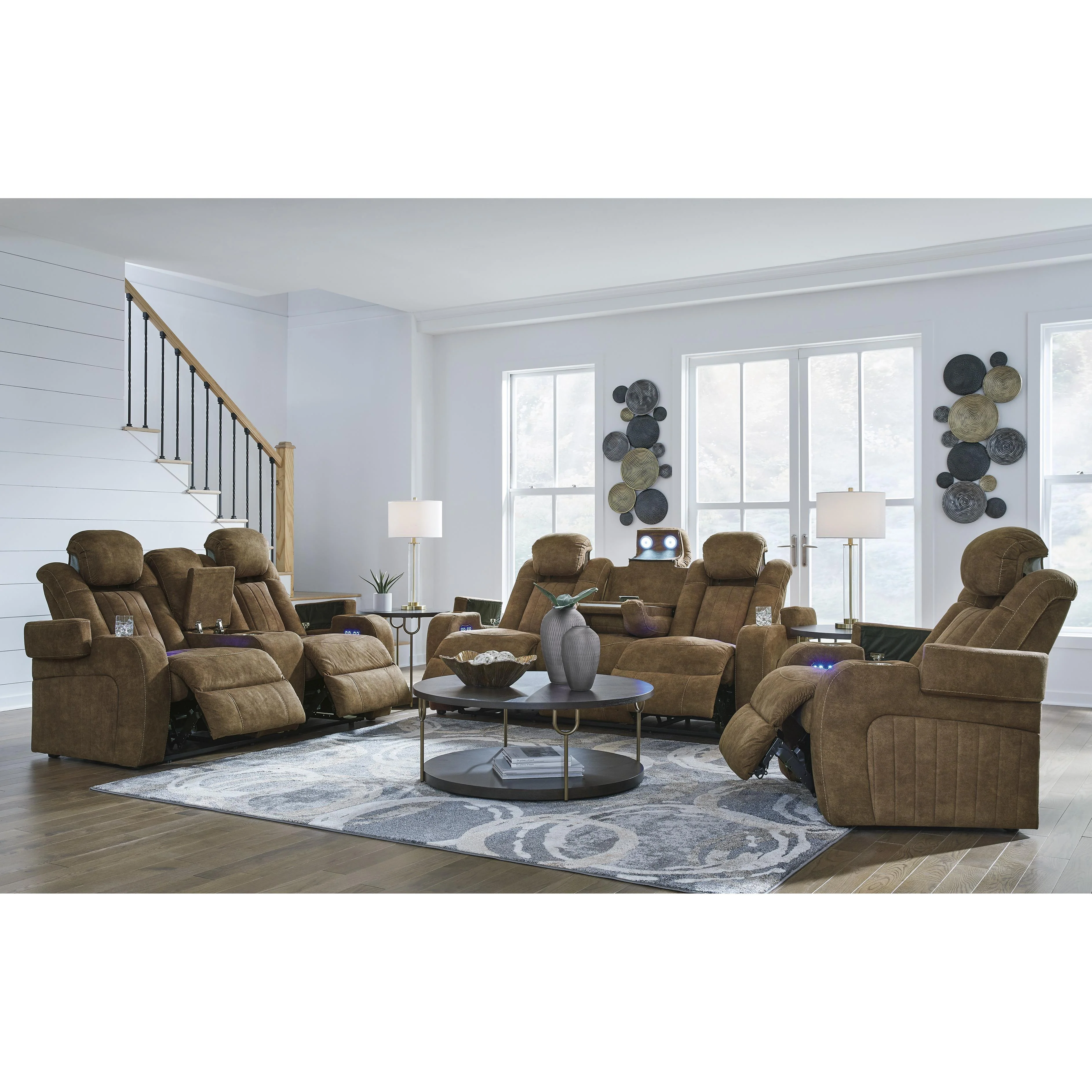 Signature Design by Ashley Wolfridge 60703U2 3 pc Power Reclining Living Room Set - Image 1