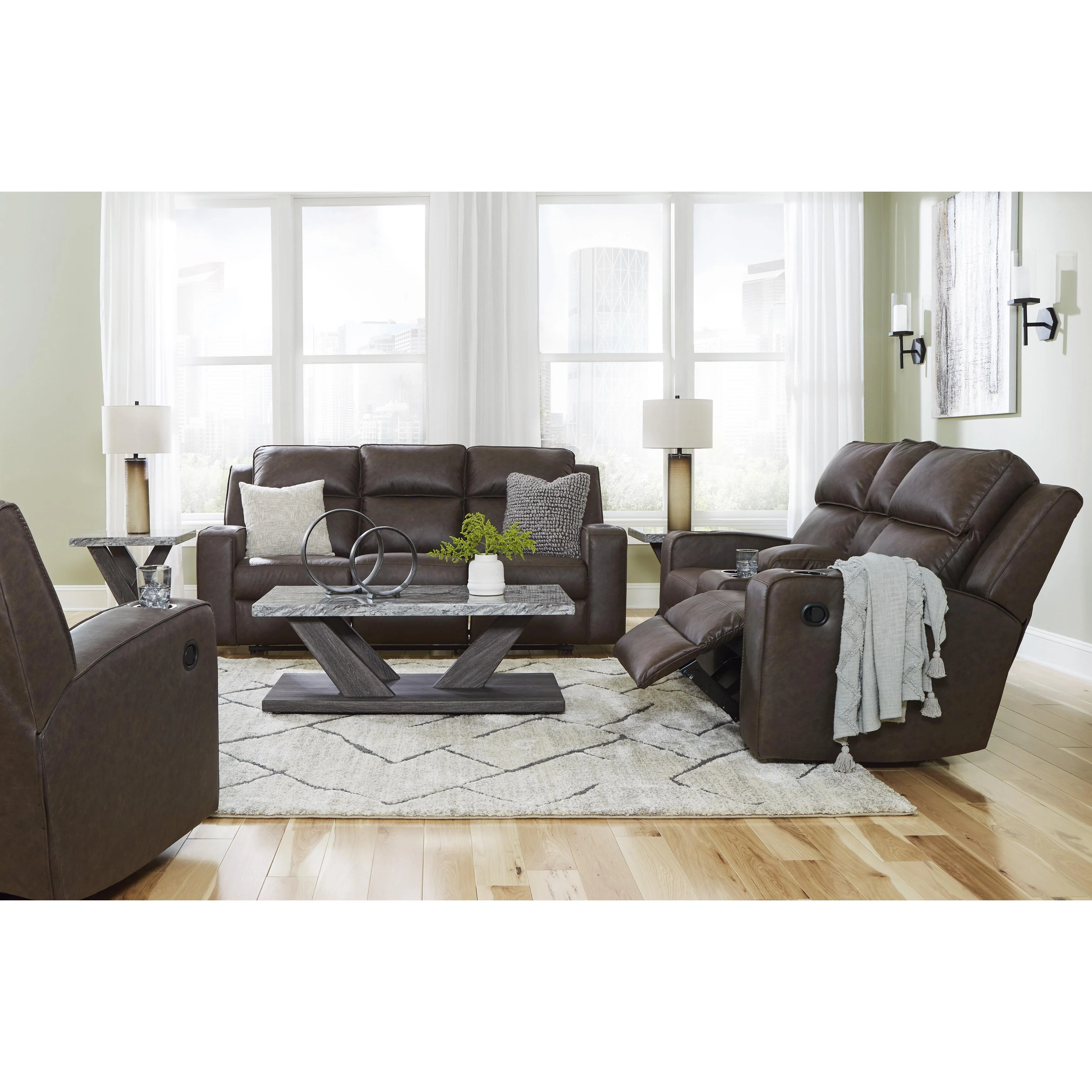 Signature Design by Ashley Lavenhorne 63306U2 3 pc Reclining Living Room Set - Image 2