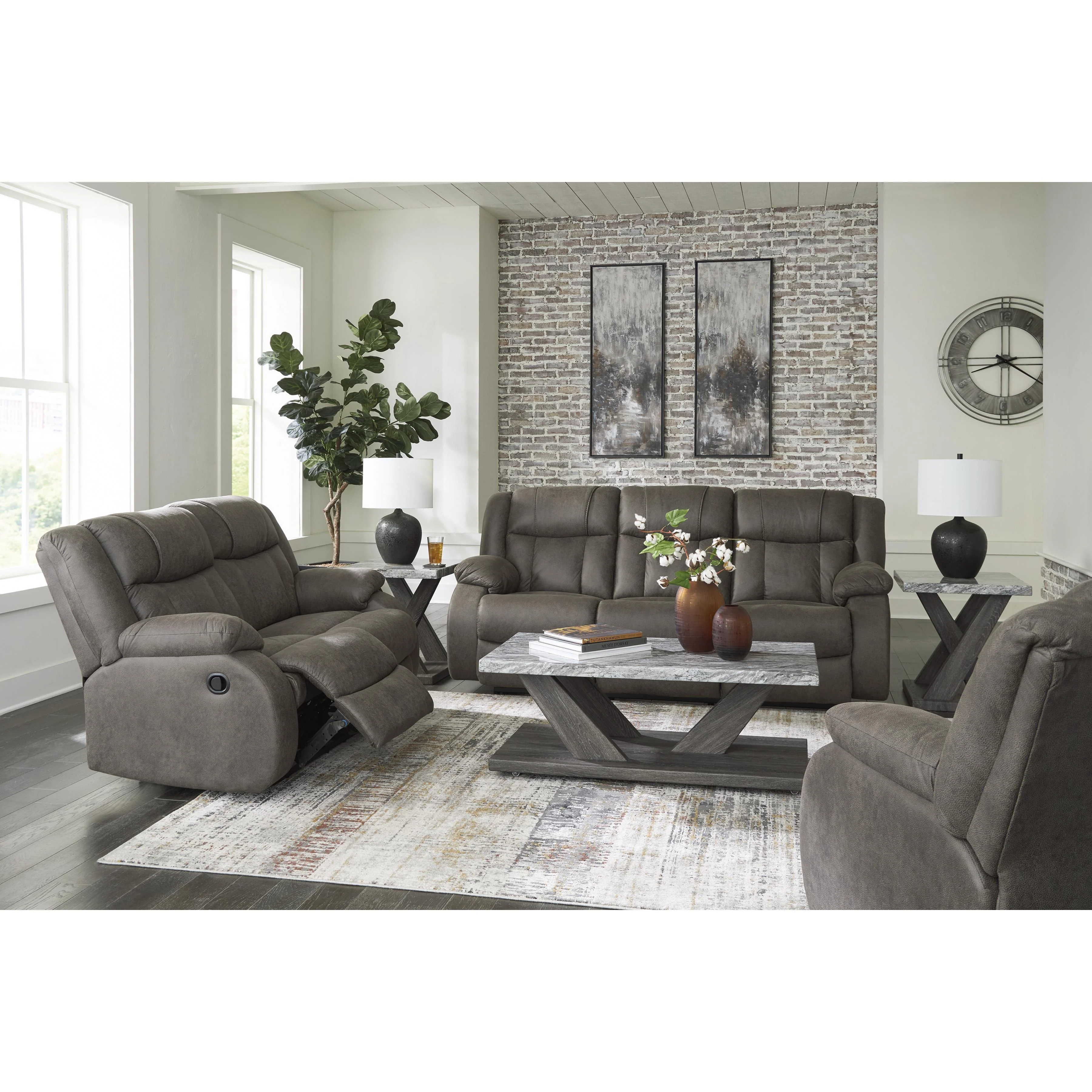 Signature Design by Ashley First Base 68804U2 3 pc Reclining Living Room Set - Image 1