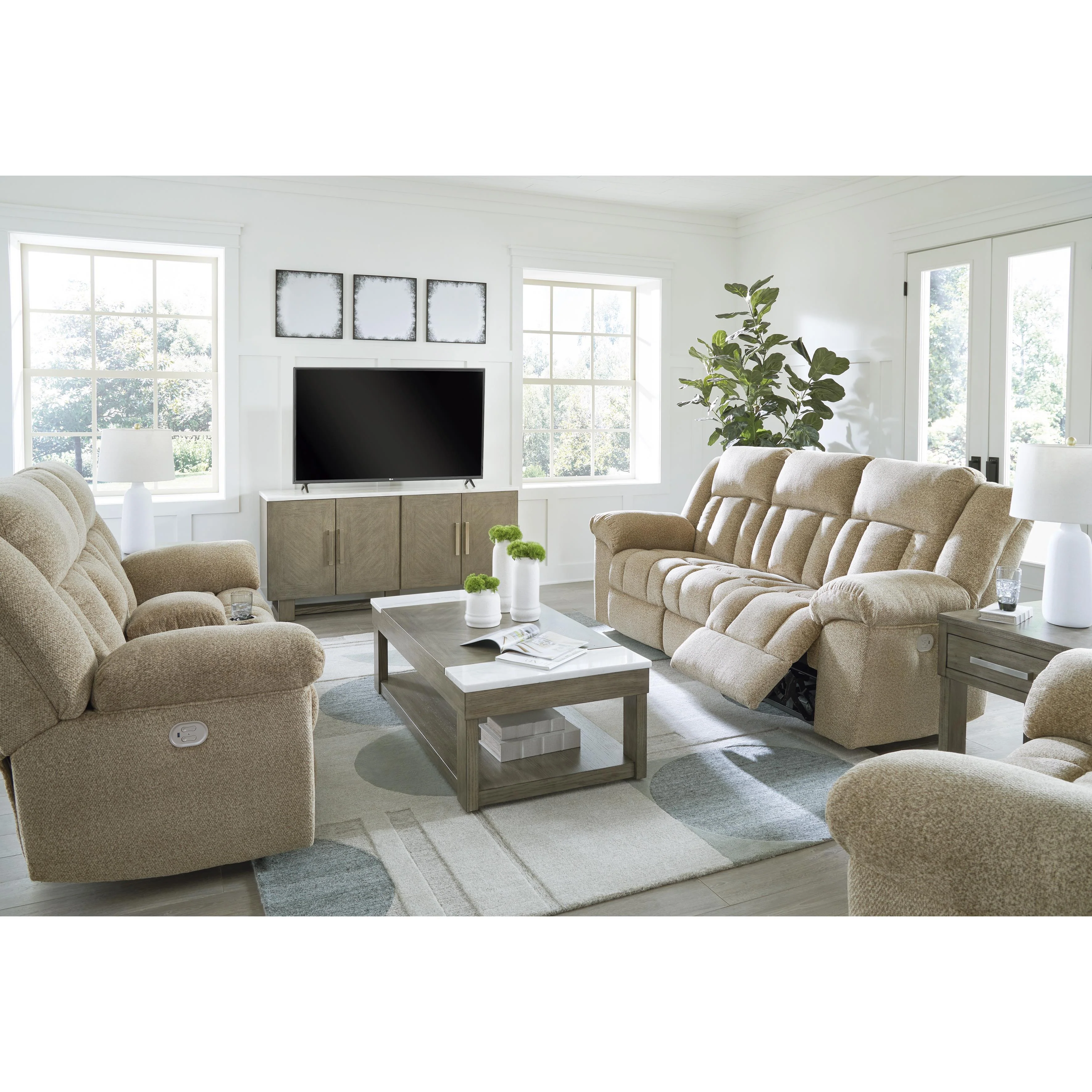 Signature Design by Ashley Tip-Off 69305U2 3 pc Power Reclining Living Room Set - Image 3
