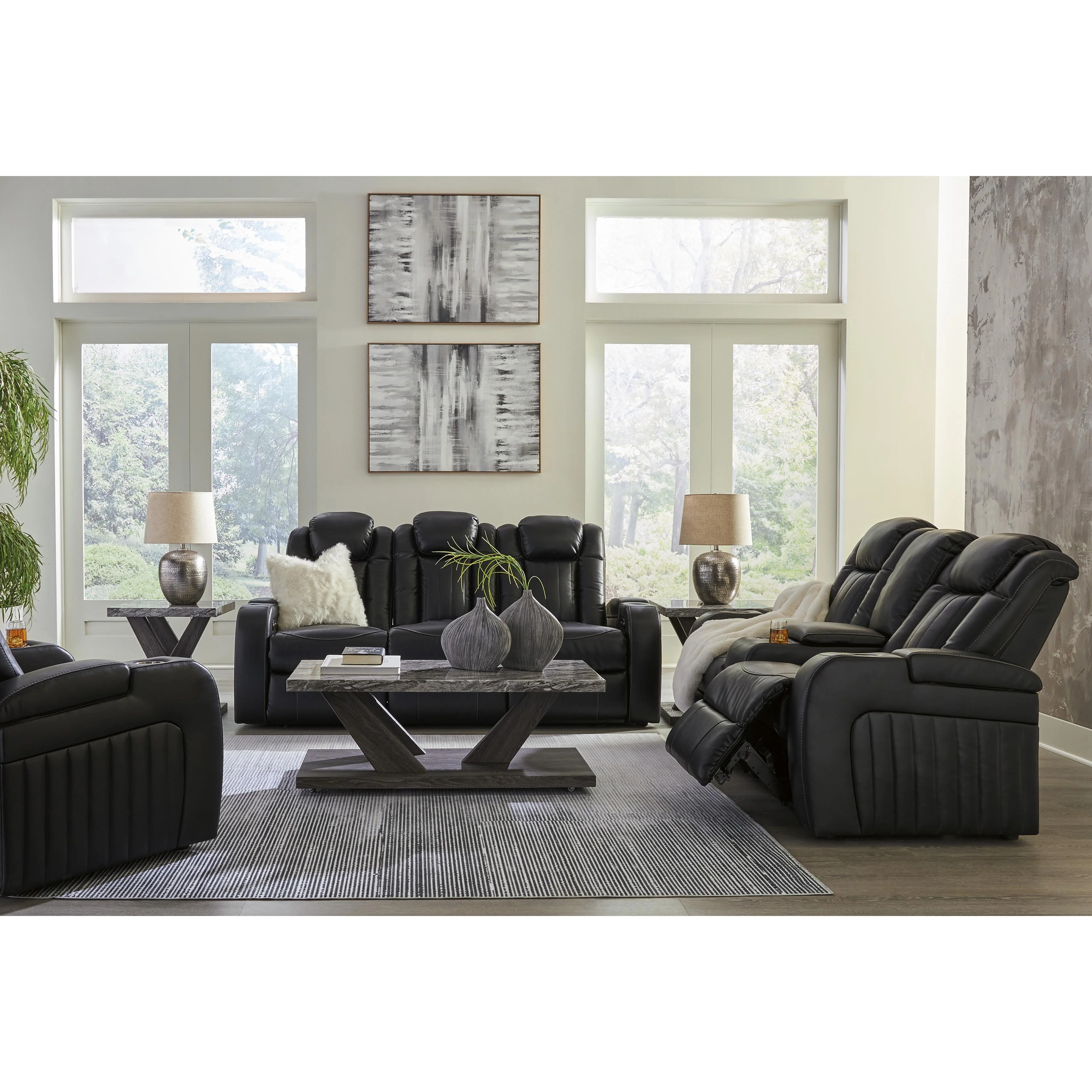 Signature Design by Ashley Caveman 90703U2 3 pc Power Reclining Living Room Set - Image 3