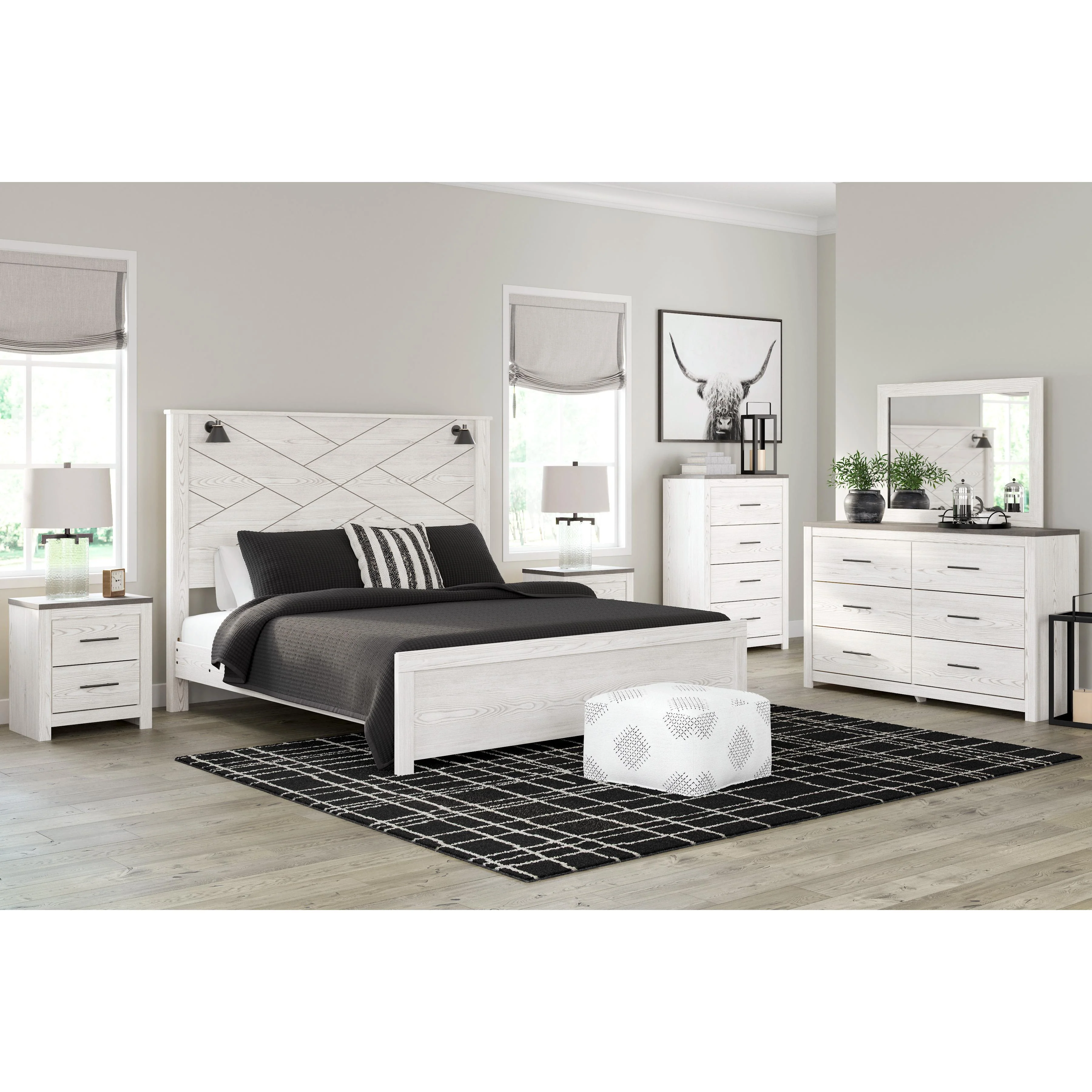 Signature Design by Ashley Gerridan B1190B20 6 pc King Panel Bedroom Set - Image 1