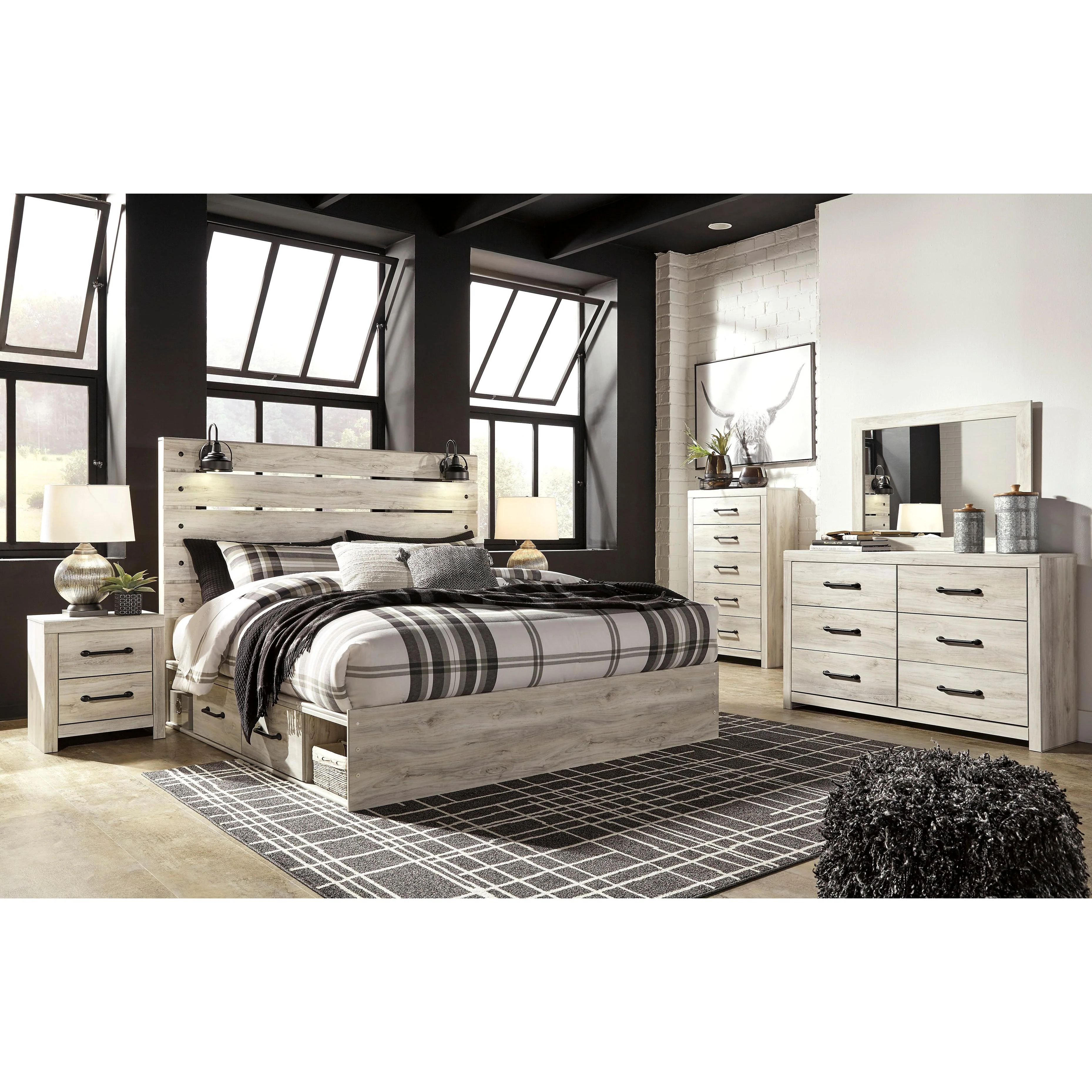 Signature Design by Ashley Cambeck B192B124 7 pc King Panel Storage Bedroom Set - Image 1