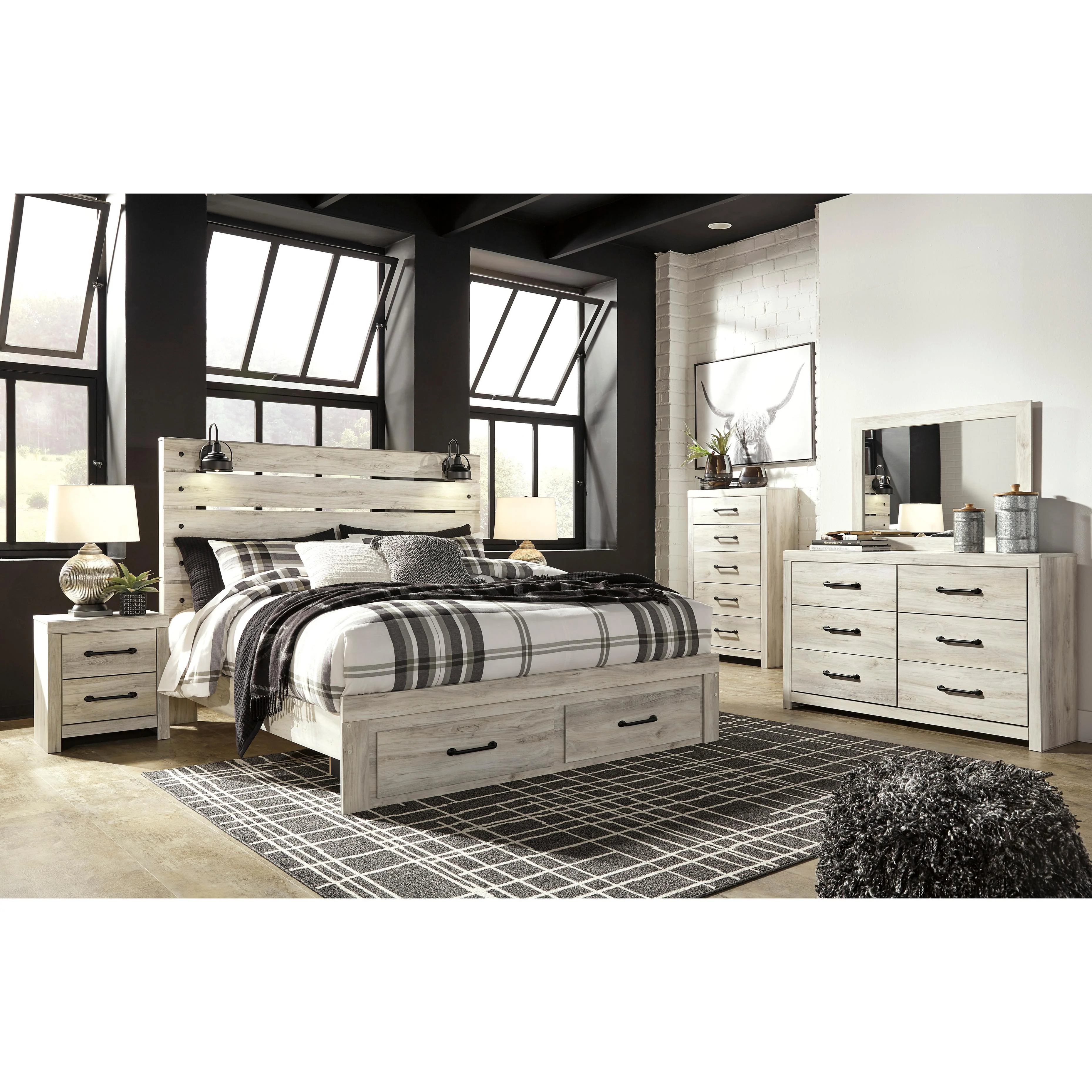 Signature Design by Ashley Cambeck B192B127 6 pc King Panel Storage Bedroom Set - Image 1