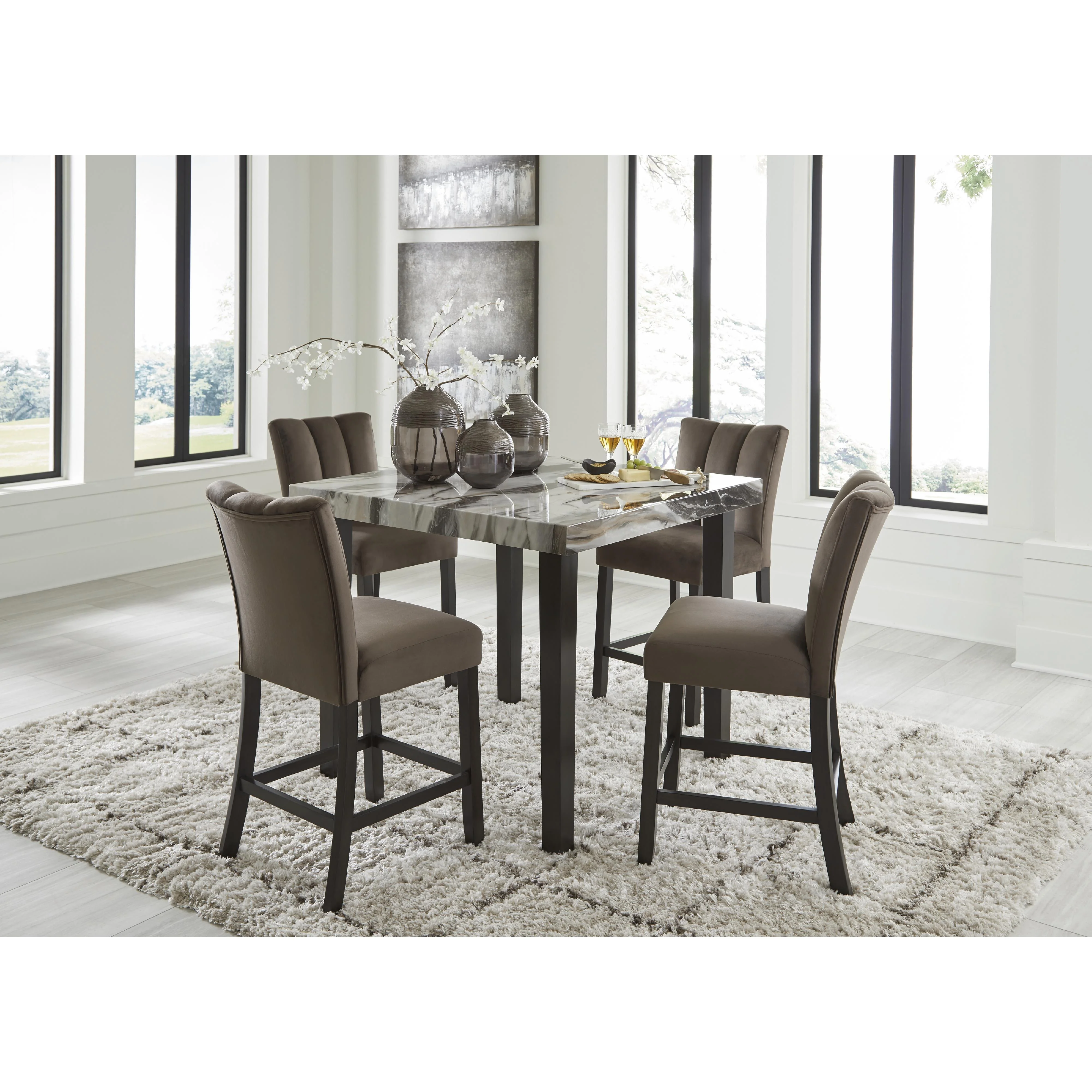 Signature Design by Ashley Jeshina PCD581D3 5 pc Counter Height Dining Set
