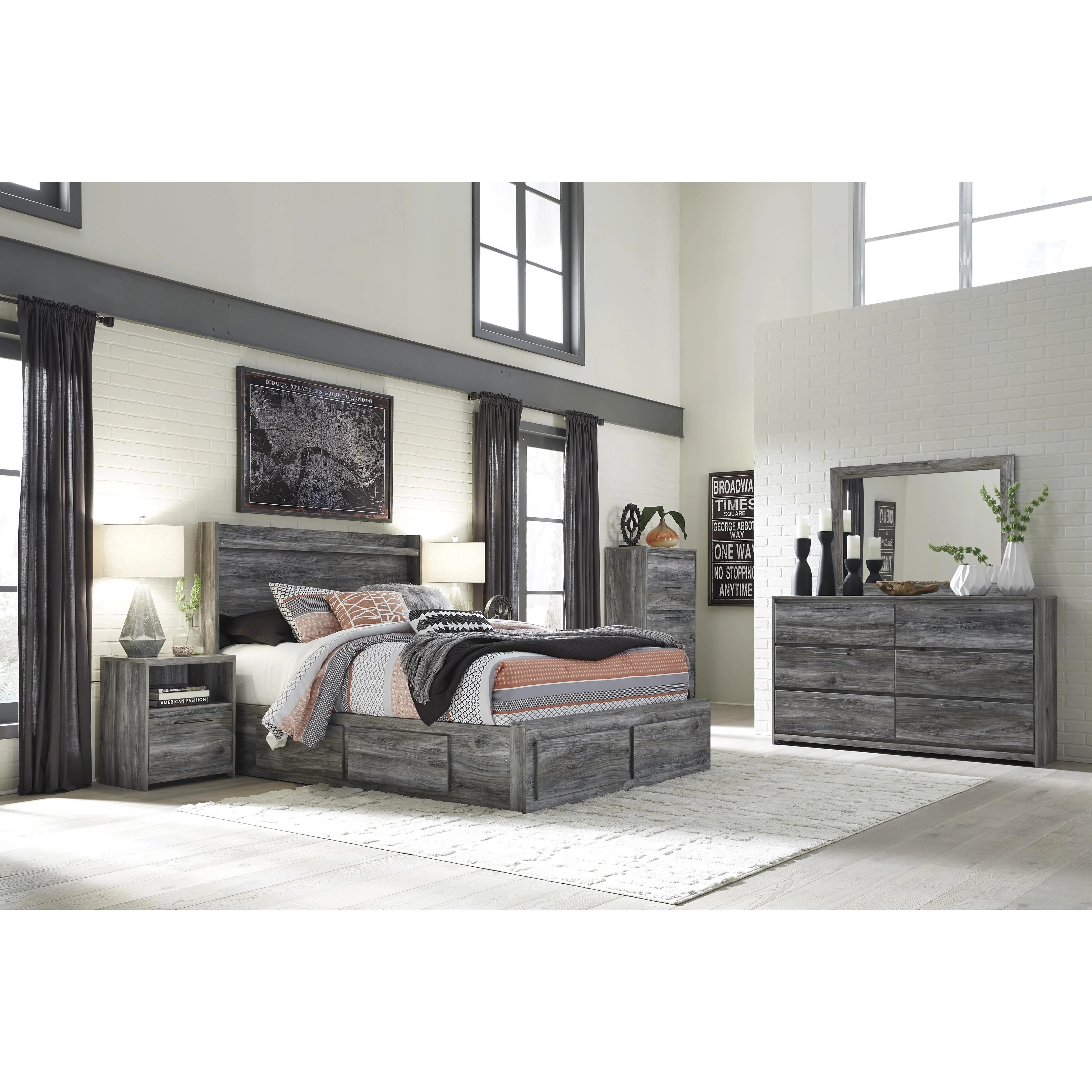 Signature Design by Ashley Baystorm B221B83 7 pc King Panel Bedroom Set - Image 1