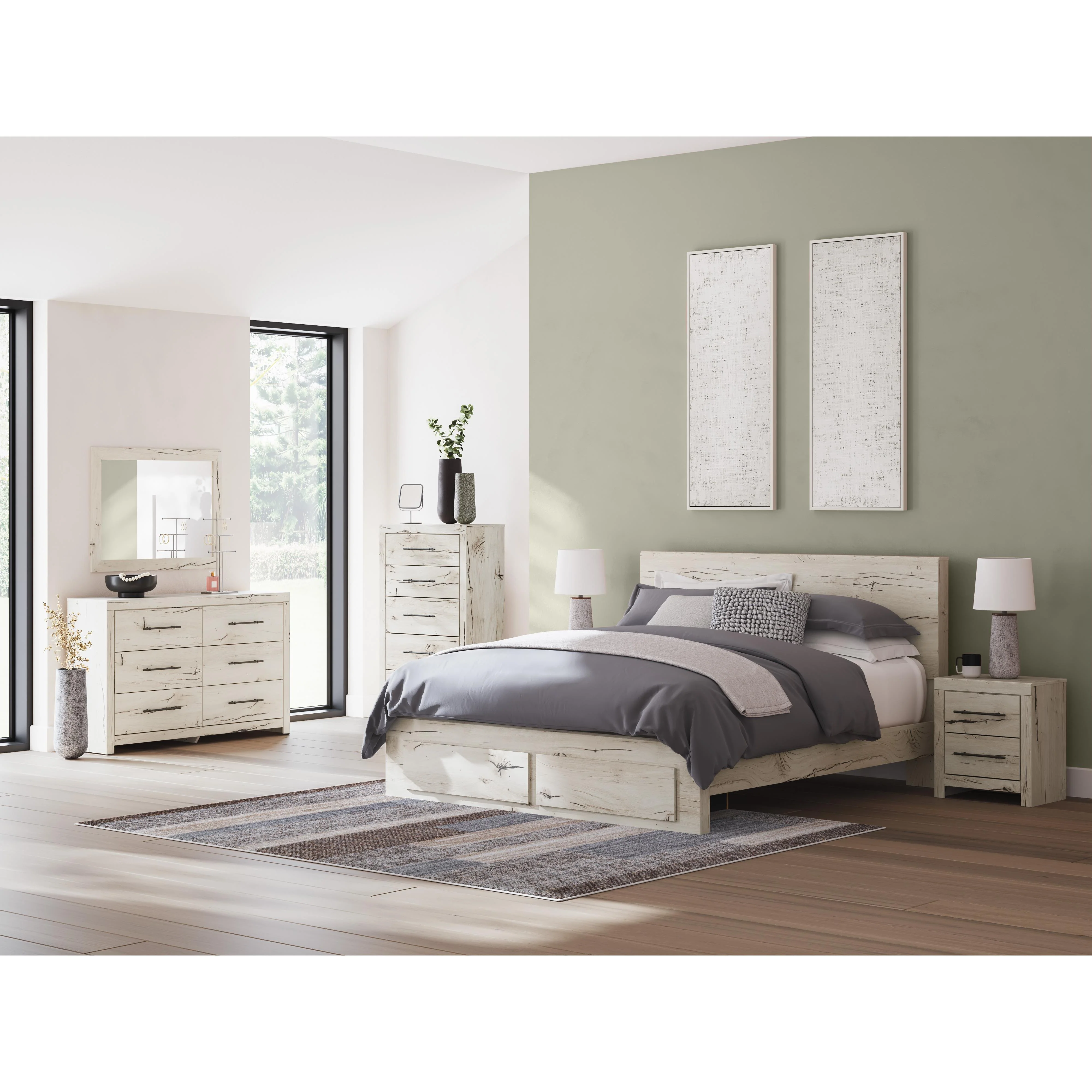 Signature Design by Ashley Lawroy B2310B46 6 pc King Panel Bedroom Set - Image 1