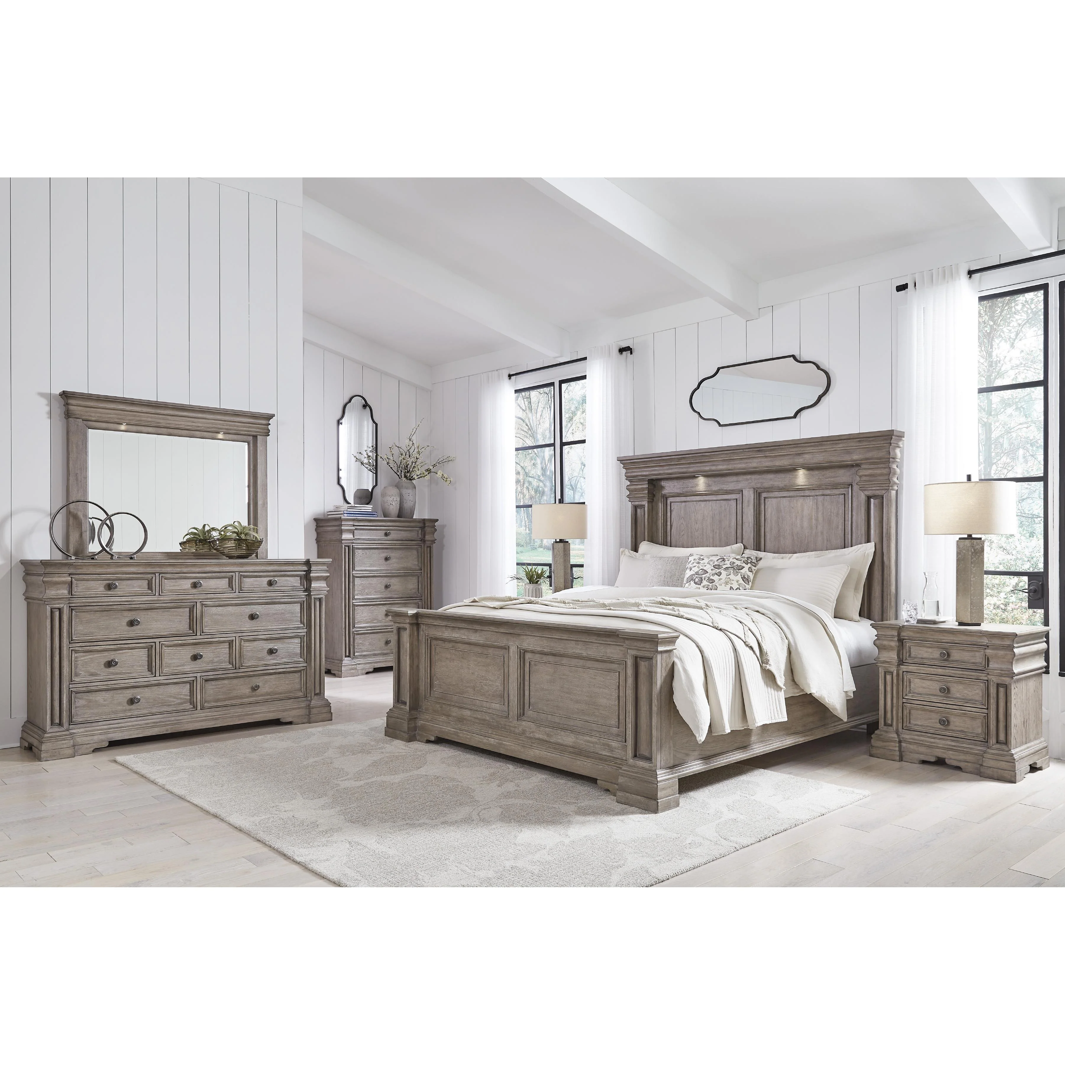 Signature Design by Ashley Blairhurst B916B9 6 pc King Panel Bedroom Set