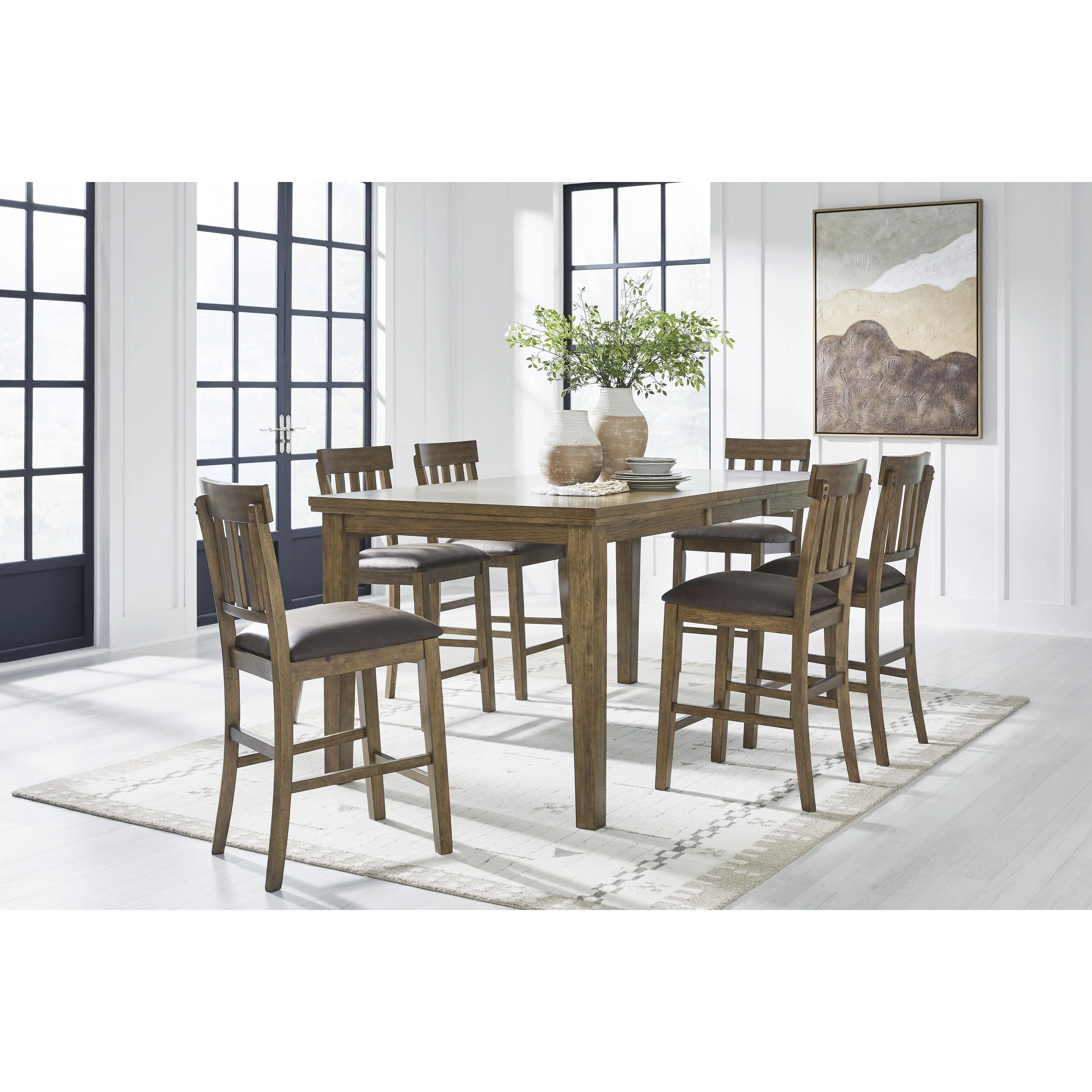 Signature Design by Ashley Urbinforte PCD592 7 pc Counter Height Dining Set - Image 1