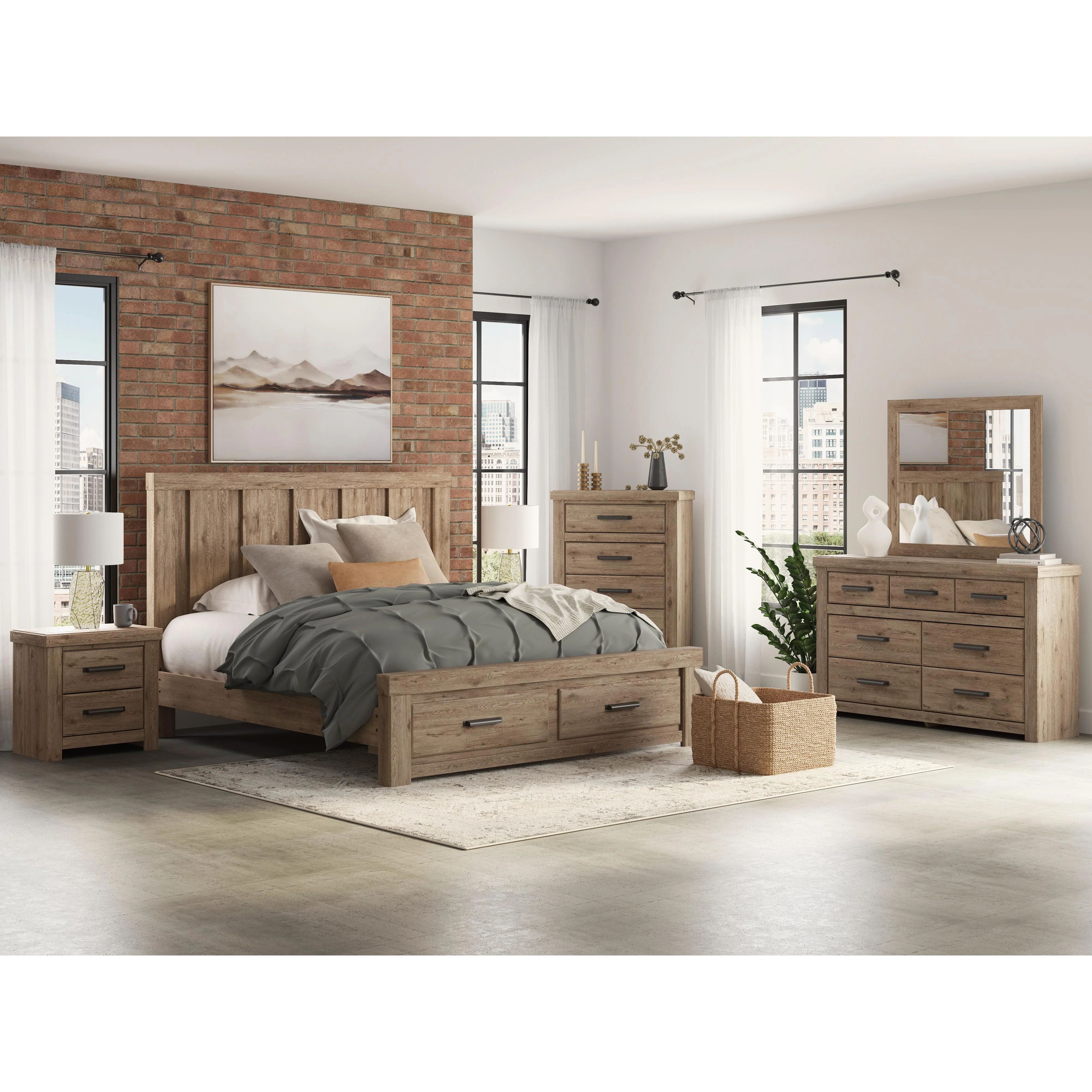Signature Design by Ashley Oliandon PCB2844 8 pc King Panel Bedroom Set - Image 1