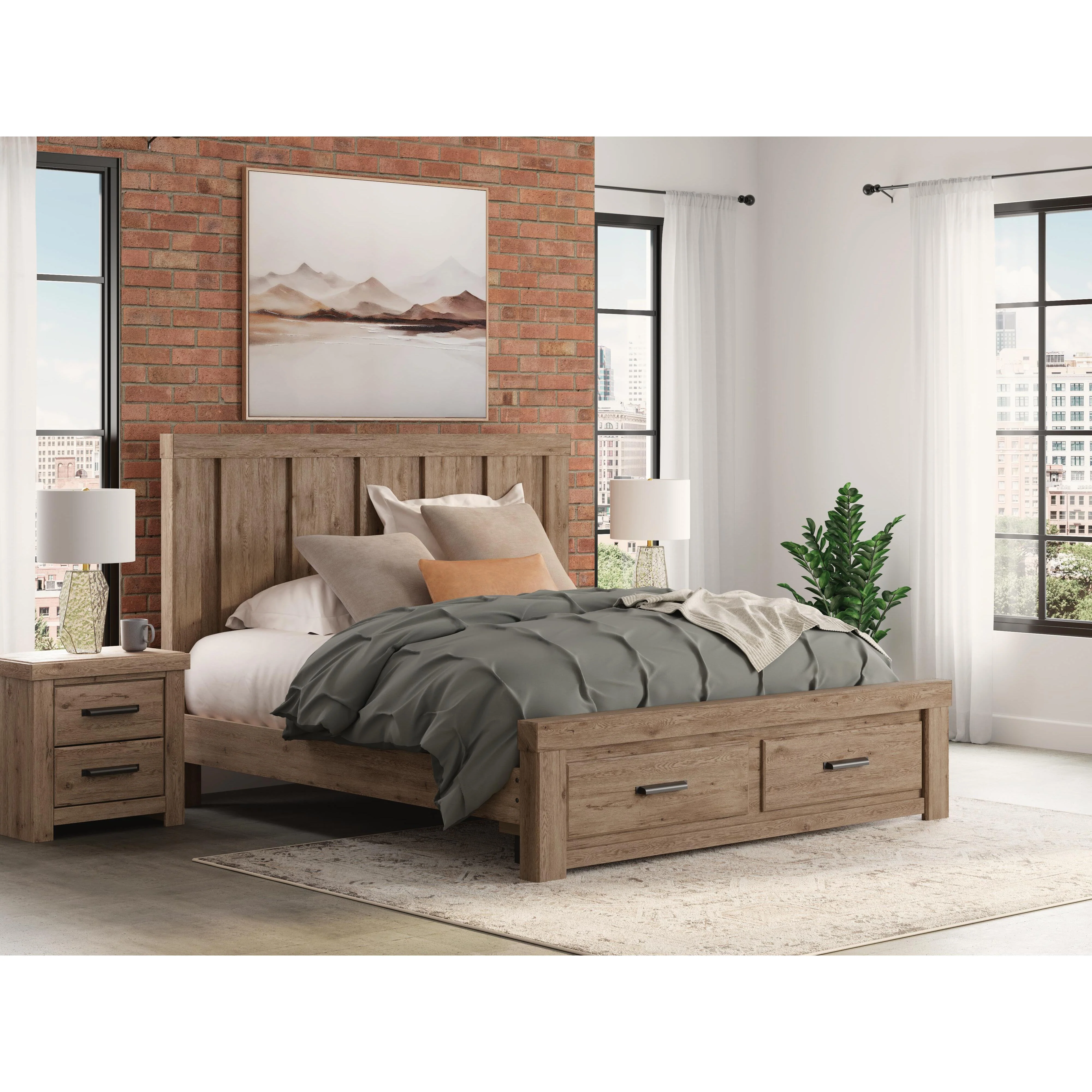 Signature Design by Ashley Oliandon PCB2844 8 pc Queen Panel Bedroom Set - Image 2