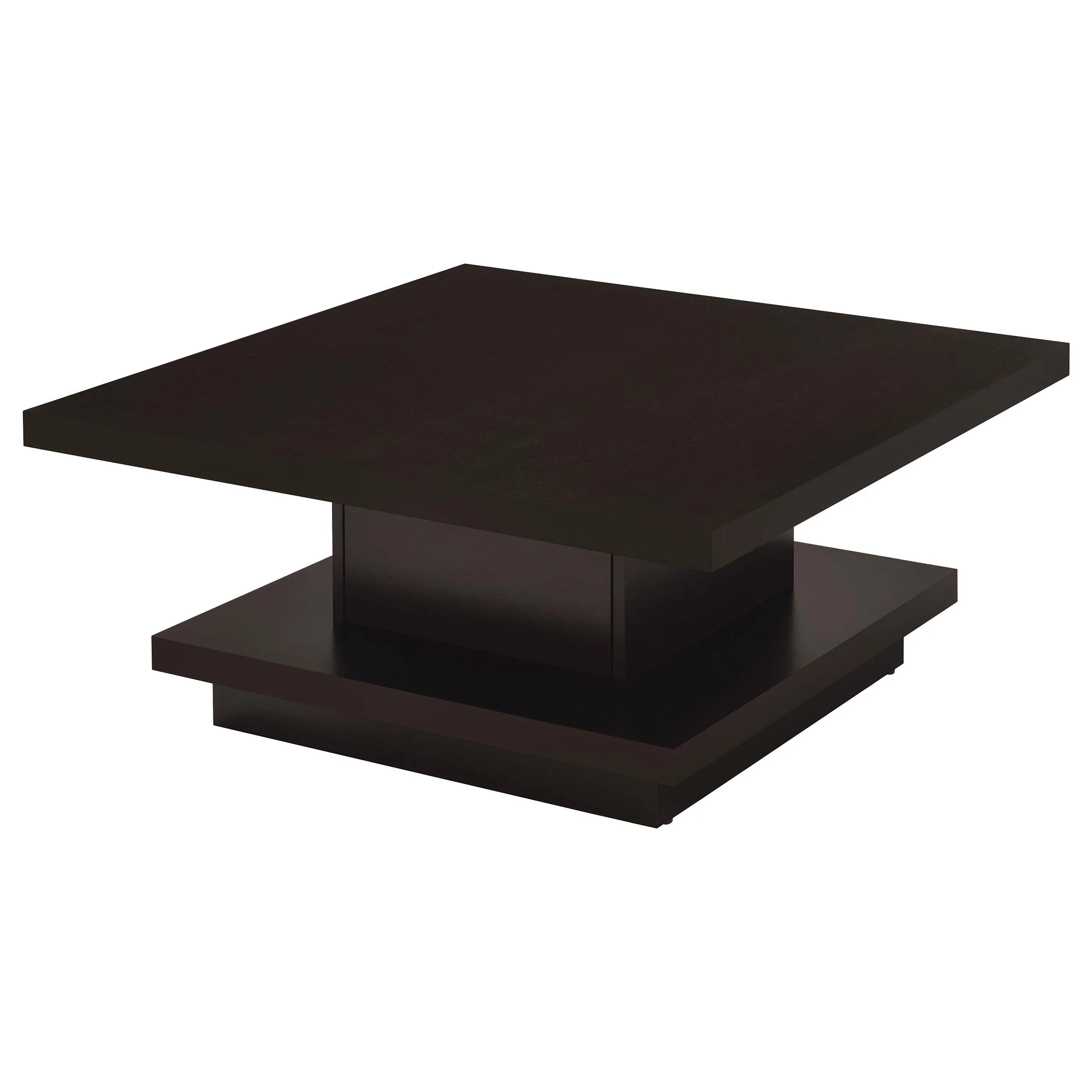 Coaster Furniture Reston 705168 Square Engineered Wood Coffee Table - Cappuccino - Image 1