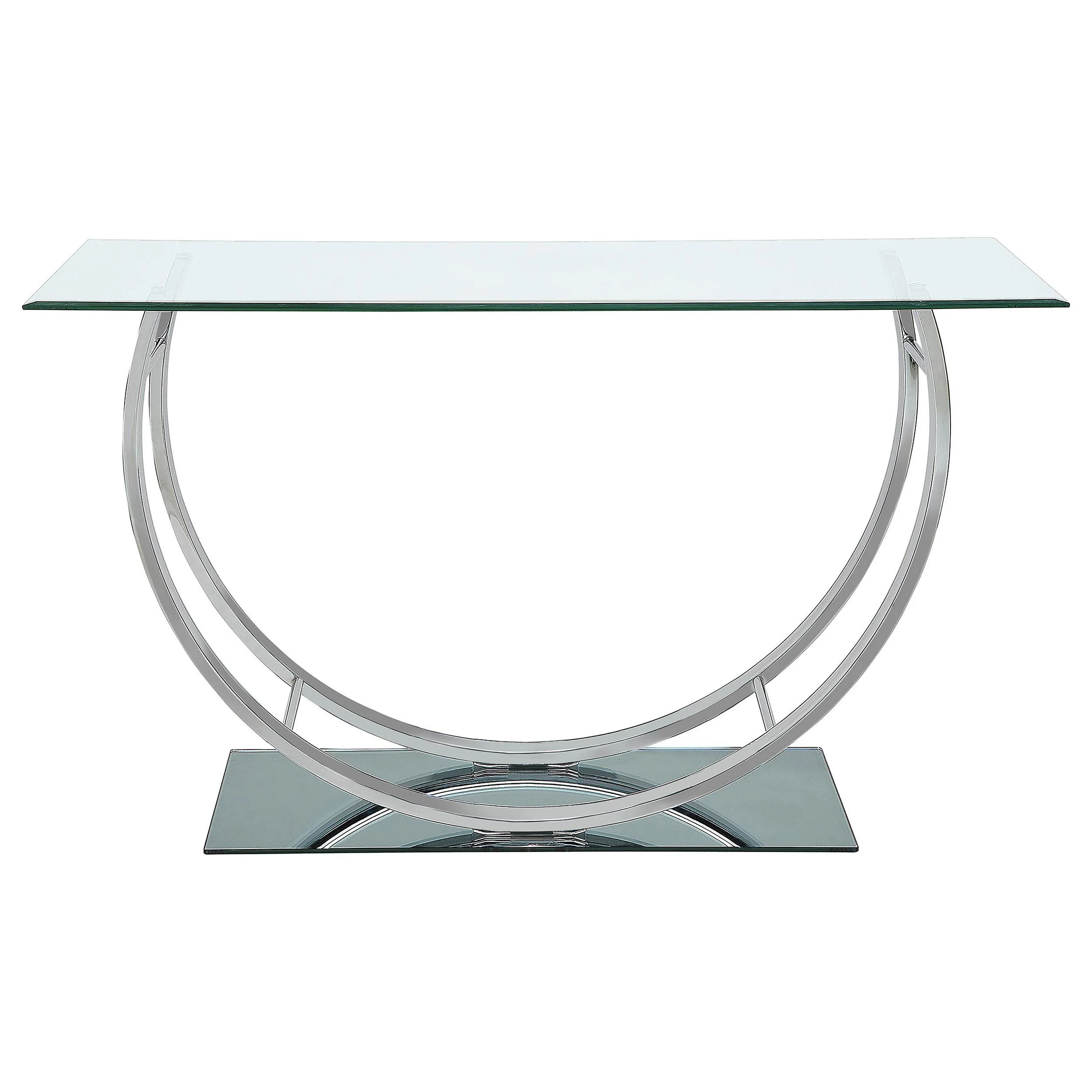 Coaster Furniture Danville 704989 U-shaped Glass Top Entryway Console Table - Chrome - Image 2