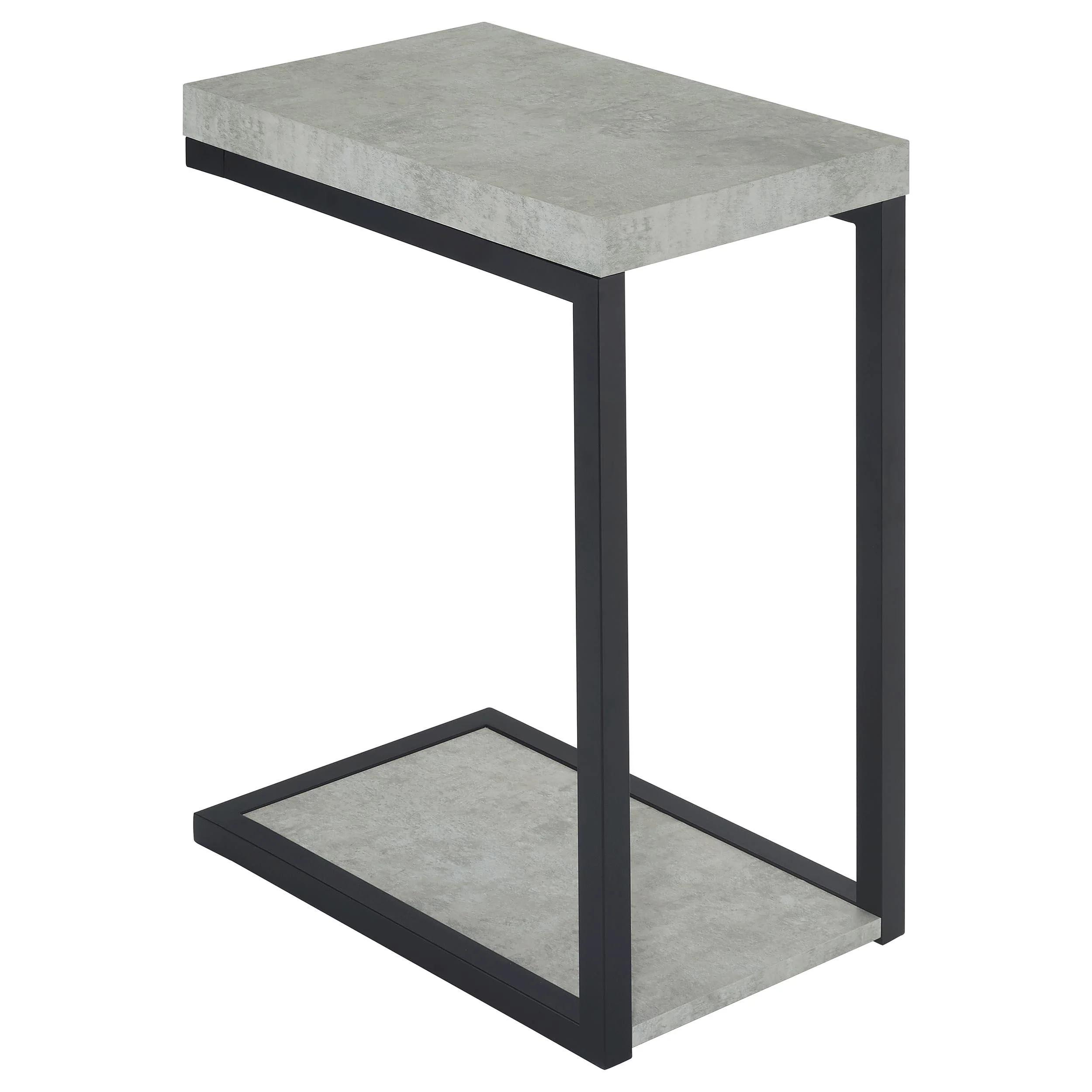 Coaster Furniture Beck 902933 Engineered Wood C-Shape Sofa Side Table – Cement