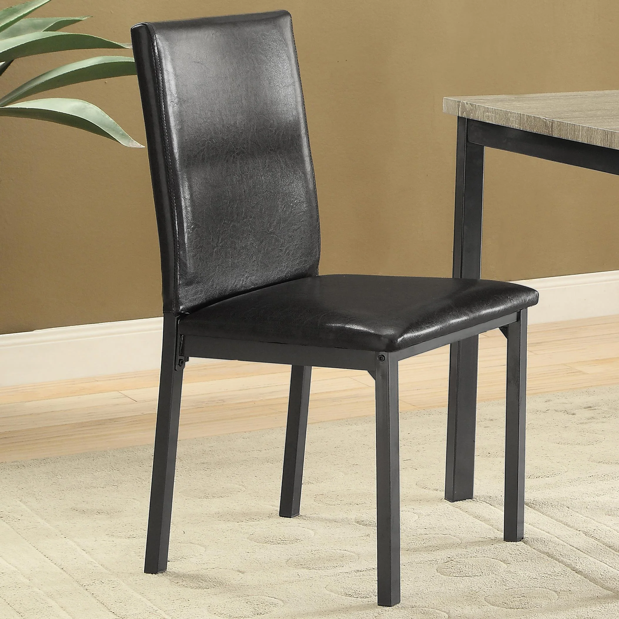 Coaster Furniture Garza 100612 Upholstered Dining Side Chair - Black (Set of 2) - Image 3