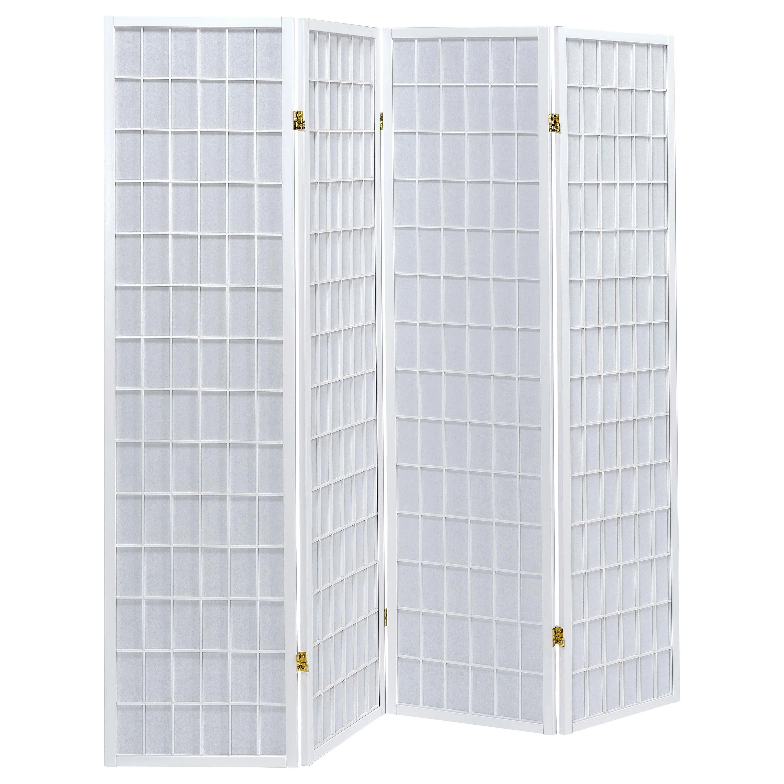 Coaster Furniture Roberto 902626 4-Panel Room Divider Folding Shoji Screen - White - Image 1