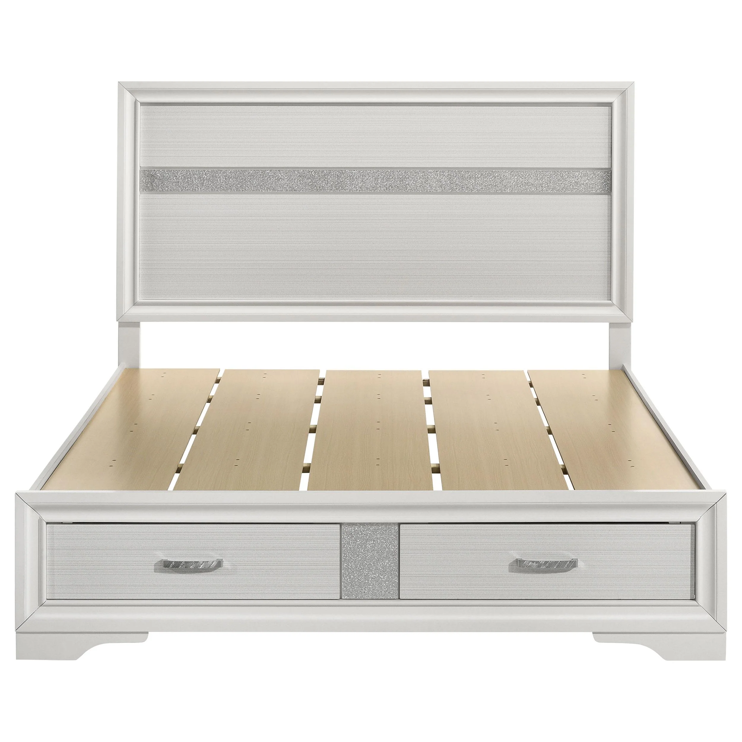 Coaster Furniture Miranda 205111Q 51-inch Wood Queen Storage Panel Bed - White - Image 3
