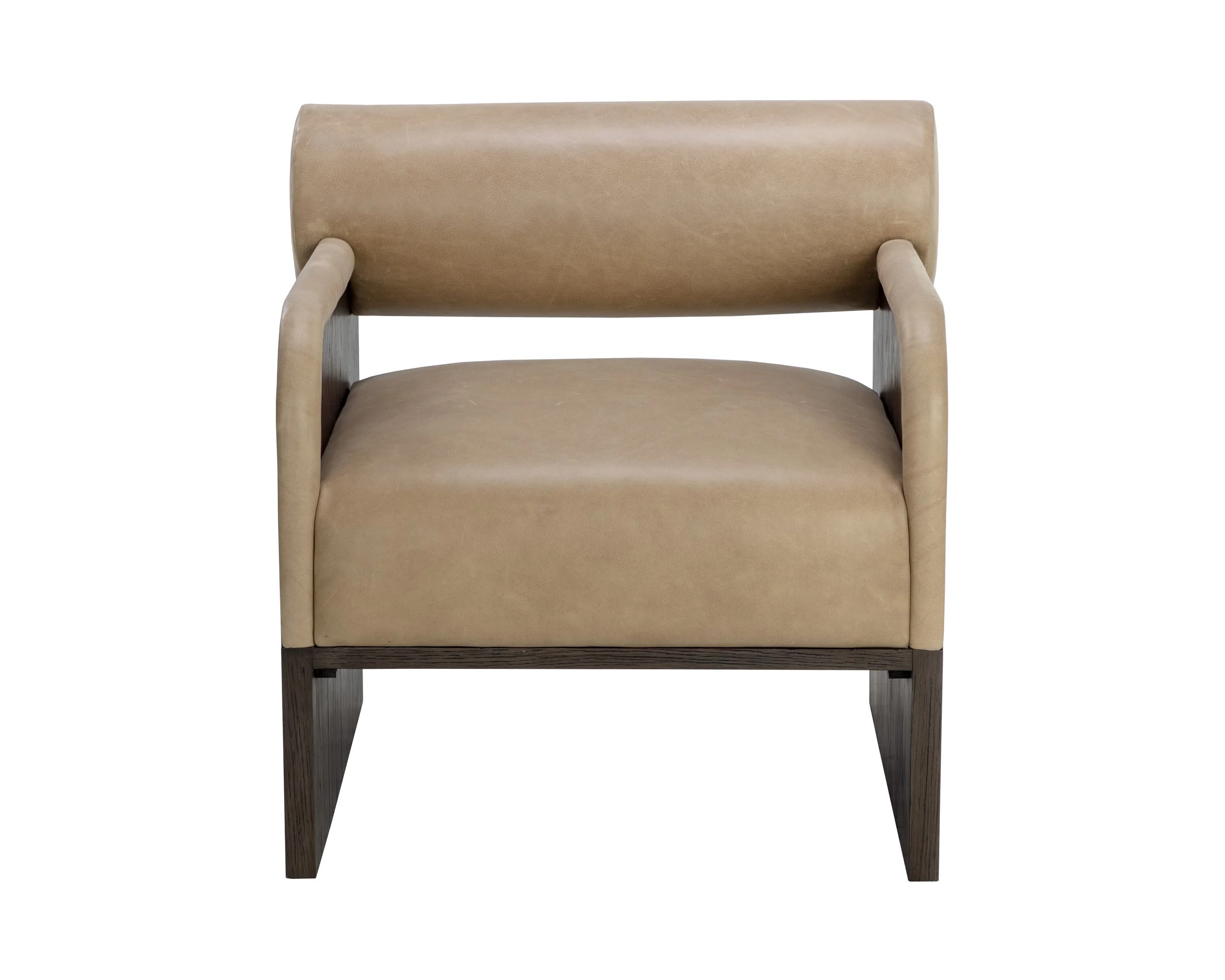 Coburn Lounge Chair - Dark Brown - Sahara Sand Leather - Image 2