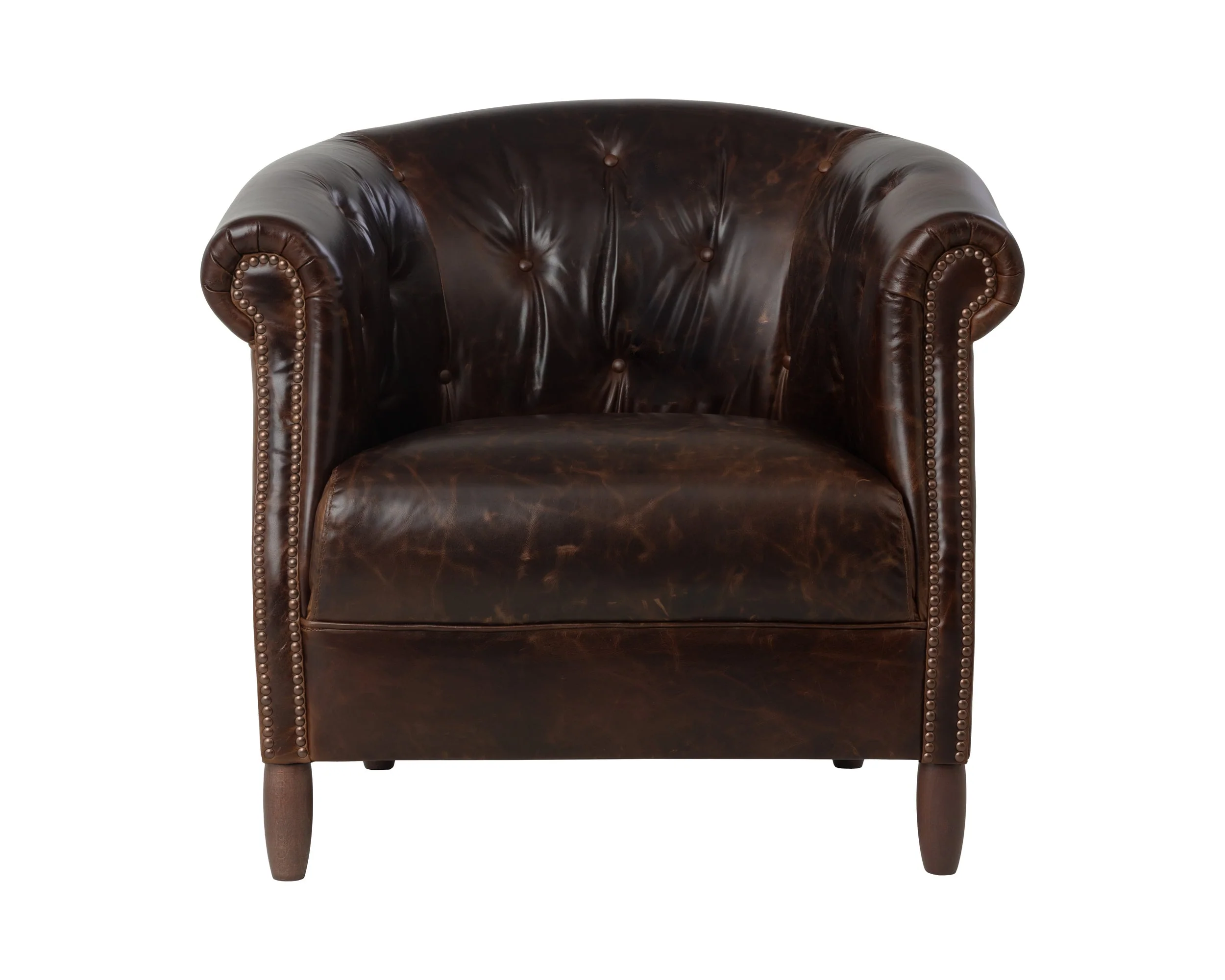 Marjorie Lounge Chair - Chocolate Leather - Image 2