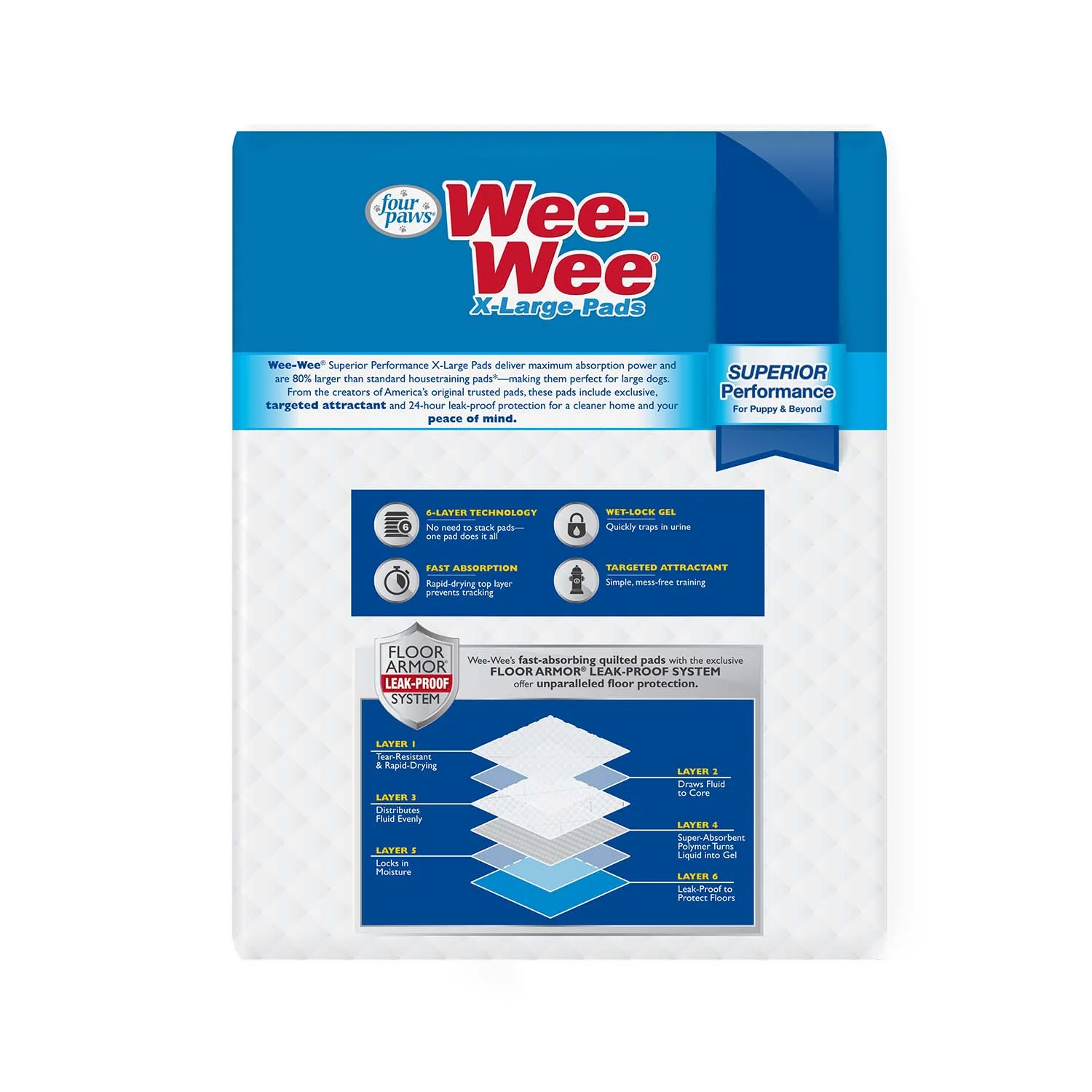 Wee-Wee Superior Performance X-Large Dog Pee Pads - Image 3
