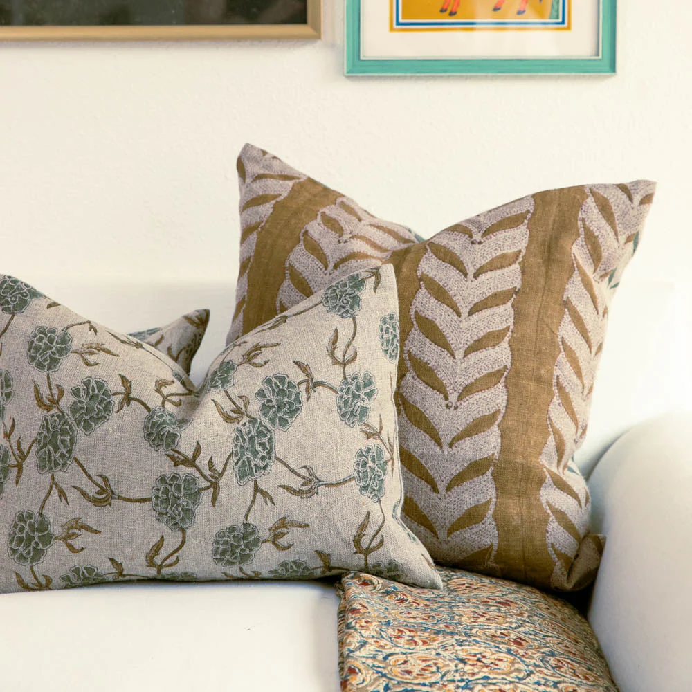 Modern Marigold Olive Pillow - Image 2