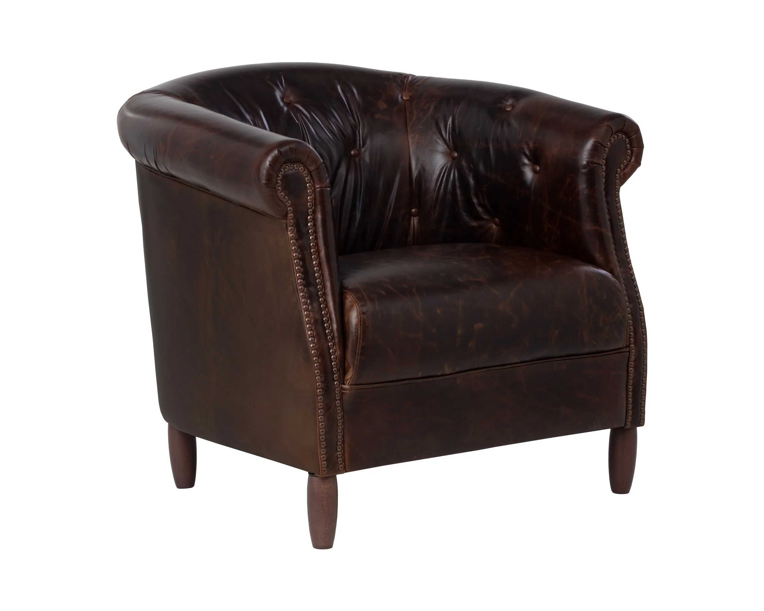 Marjorie Lounge Chair – Chocolate Leather
