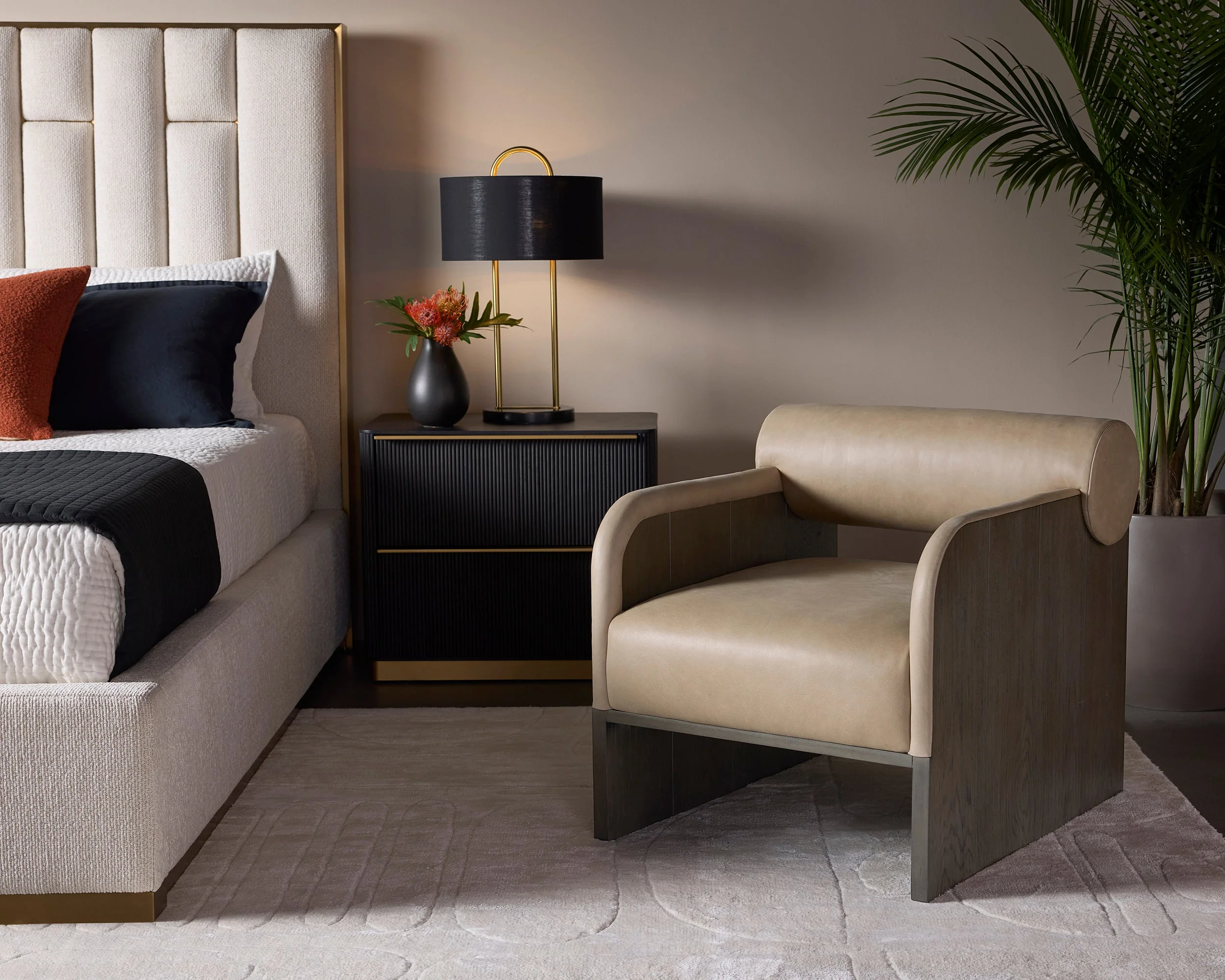 Kalla Nightstand - Small - Charcoal - Image 2