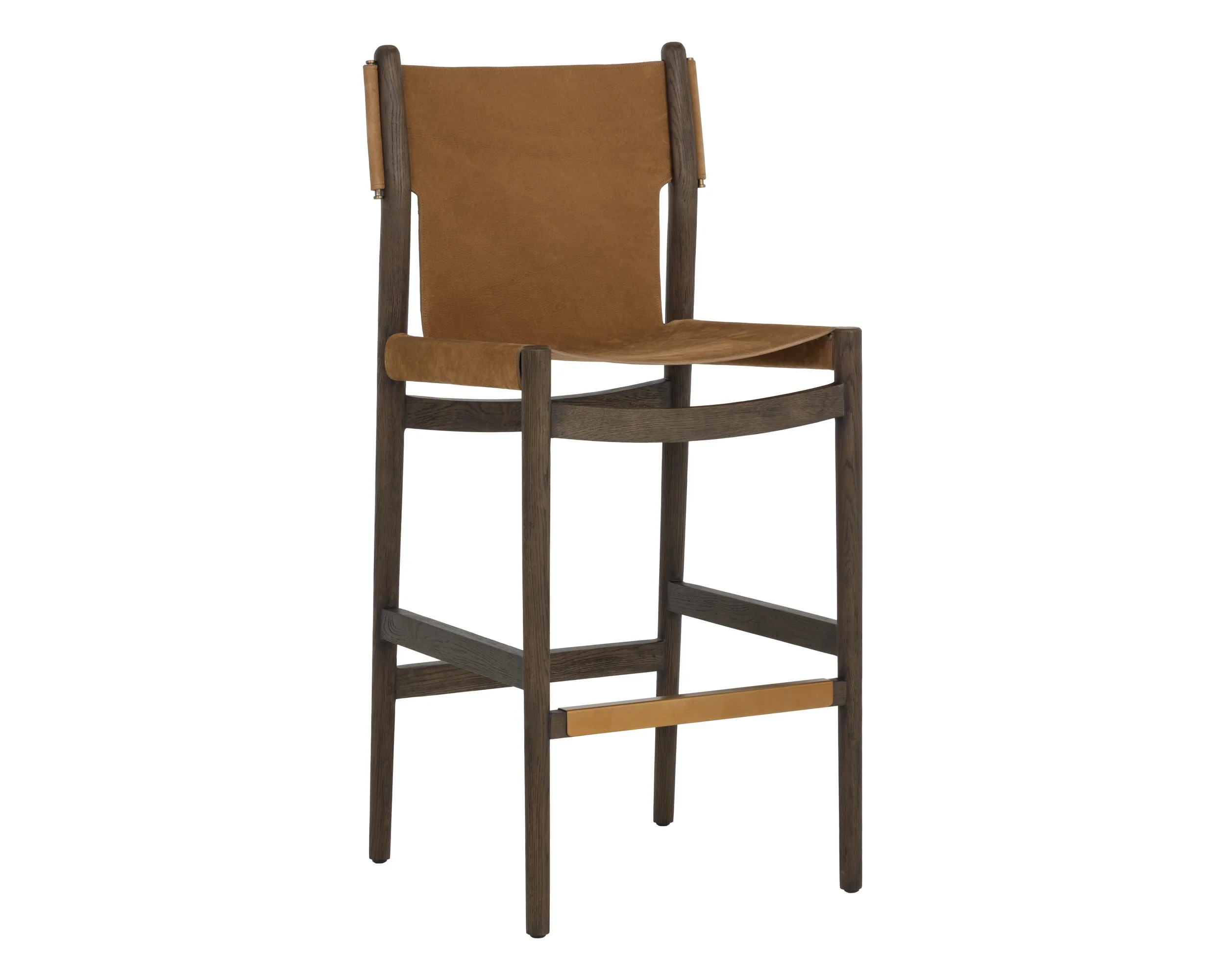Argus Barstool – Nubuck Caramel Leather