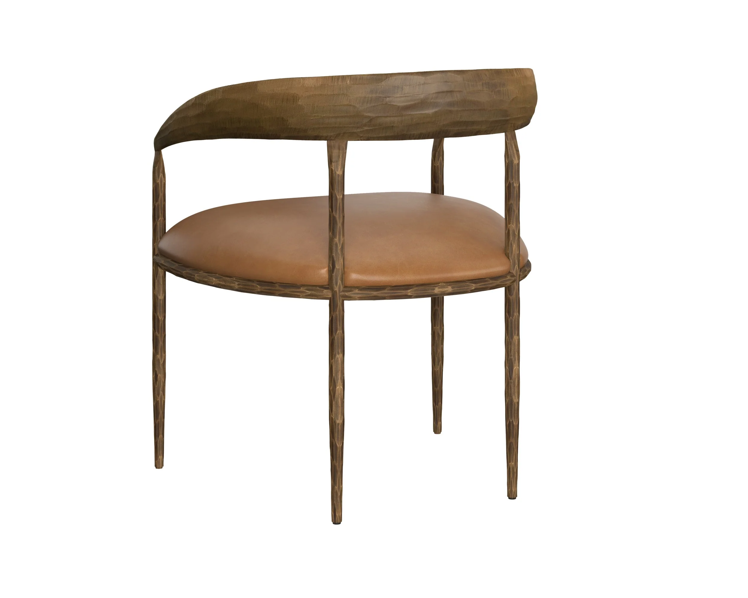 Zanatta Dining Armchair - Tan Leather - Image 3