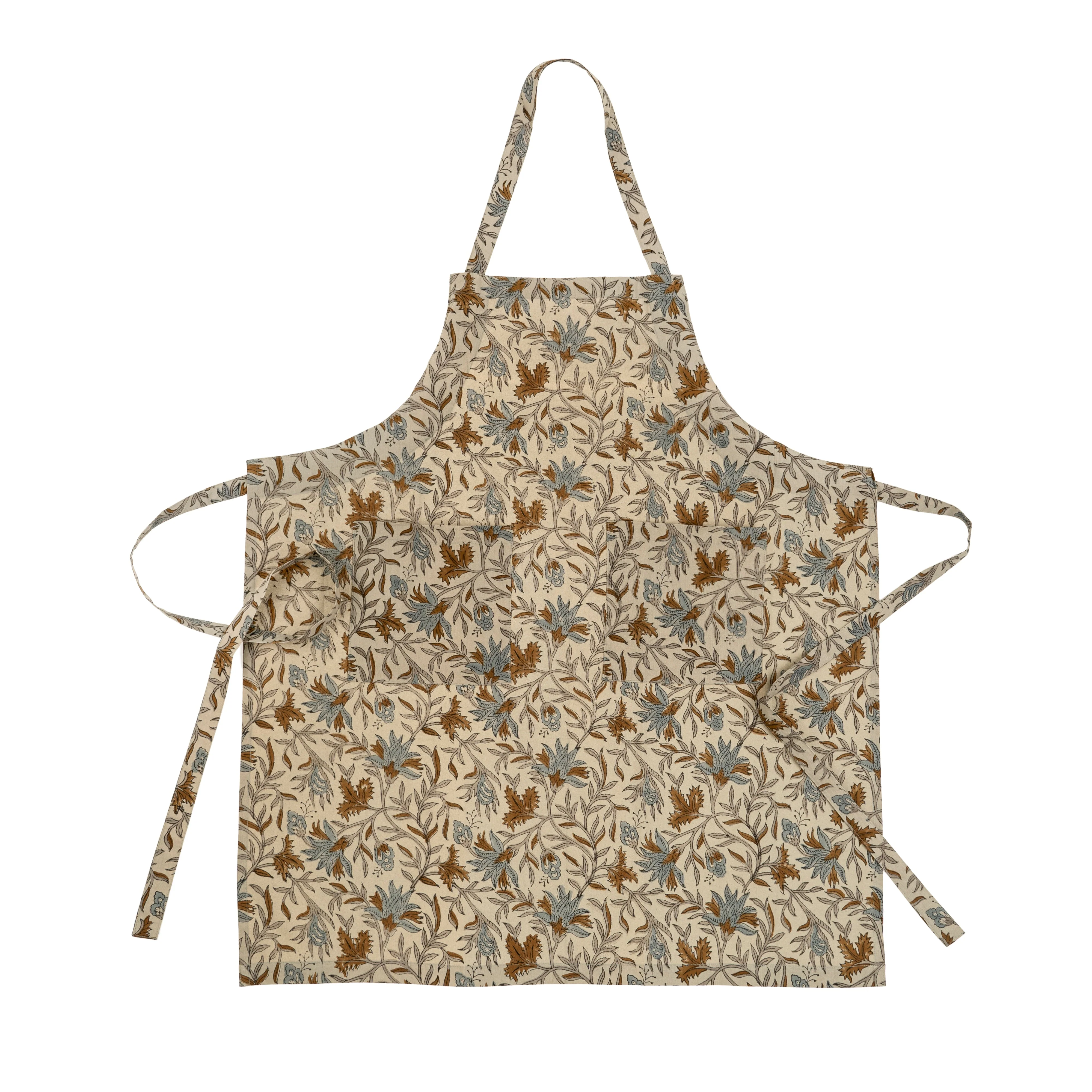 Cecily Block Print Apron - Image 1