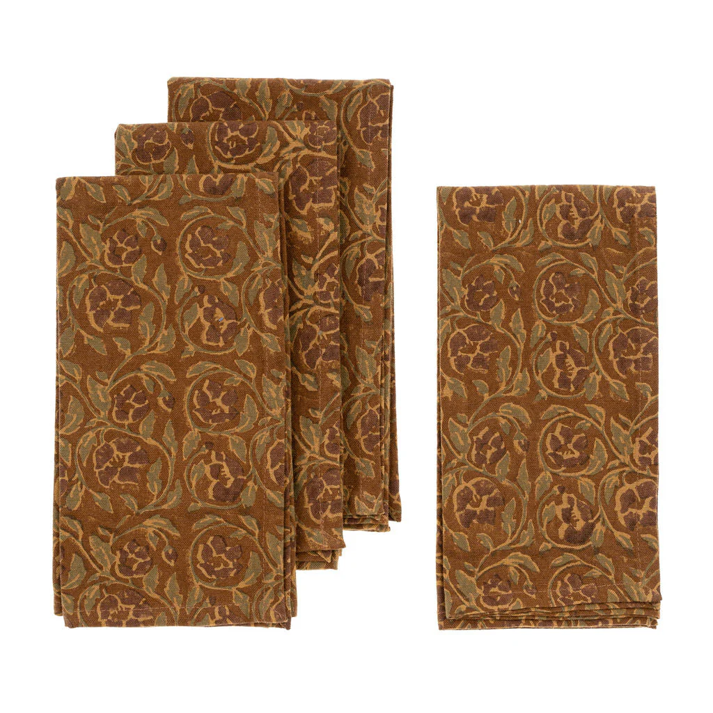 Mayur Block Print Napkins Set | Overstock