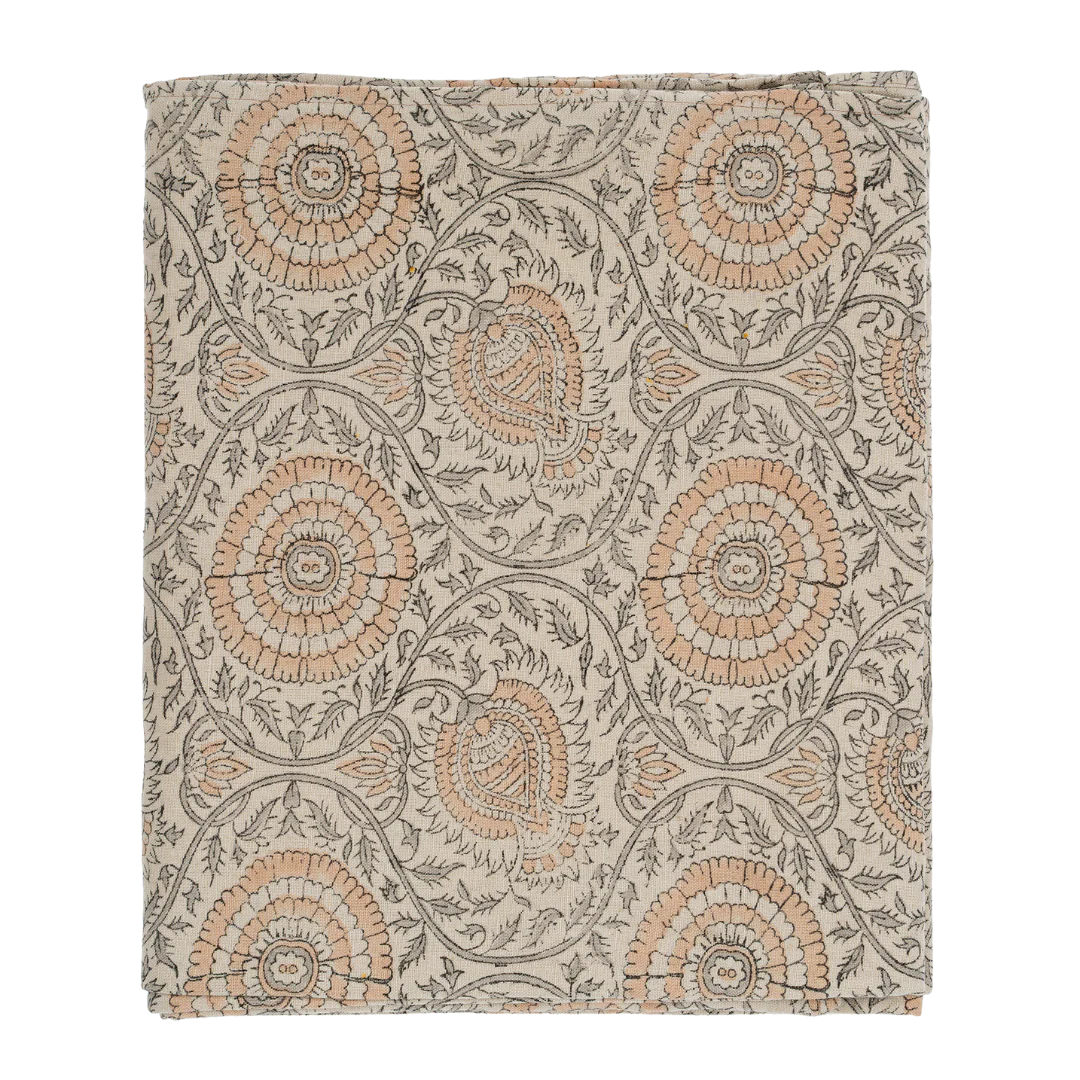 Botanique Block Print Tablecloth - Image 1