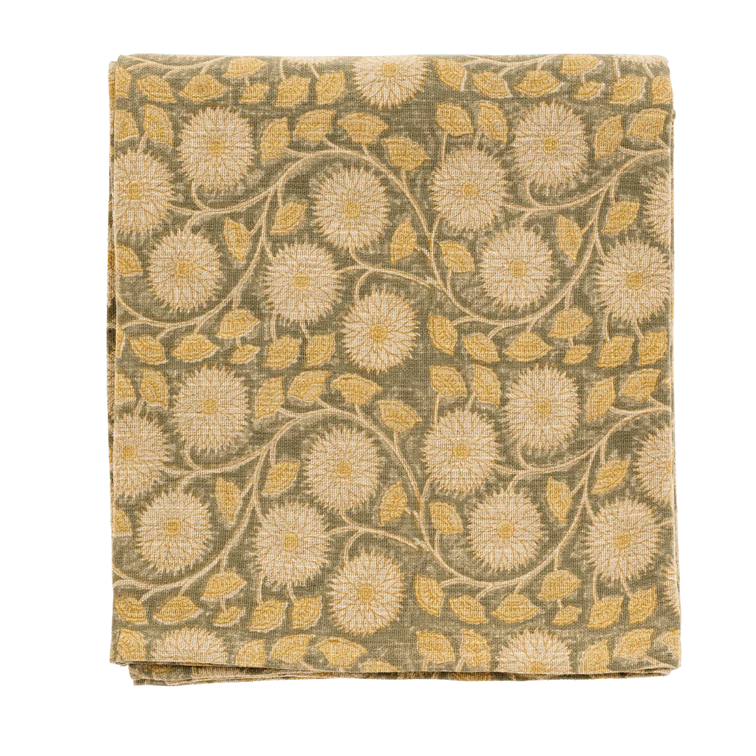 Marigold Block Print Tablecloth - Image 1