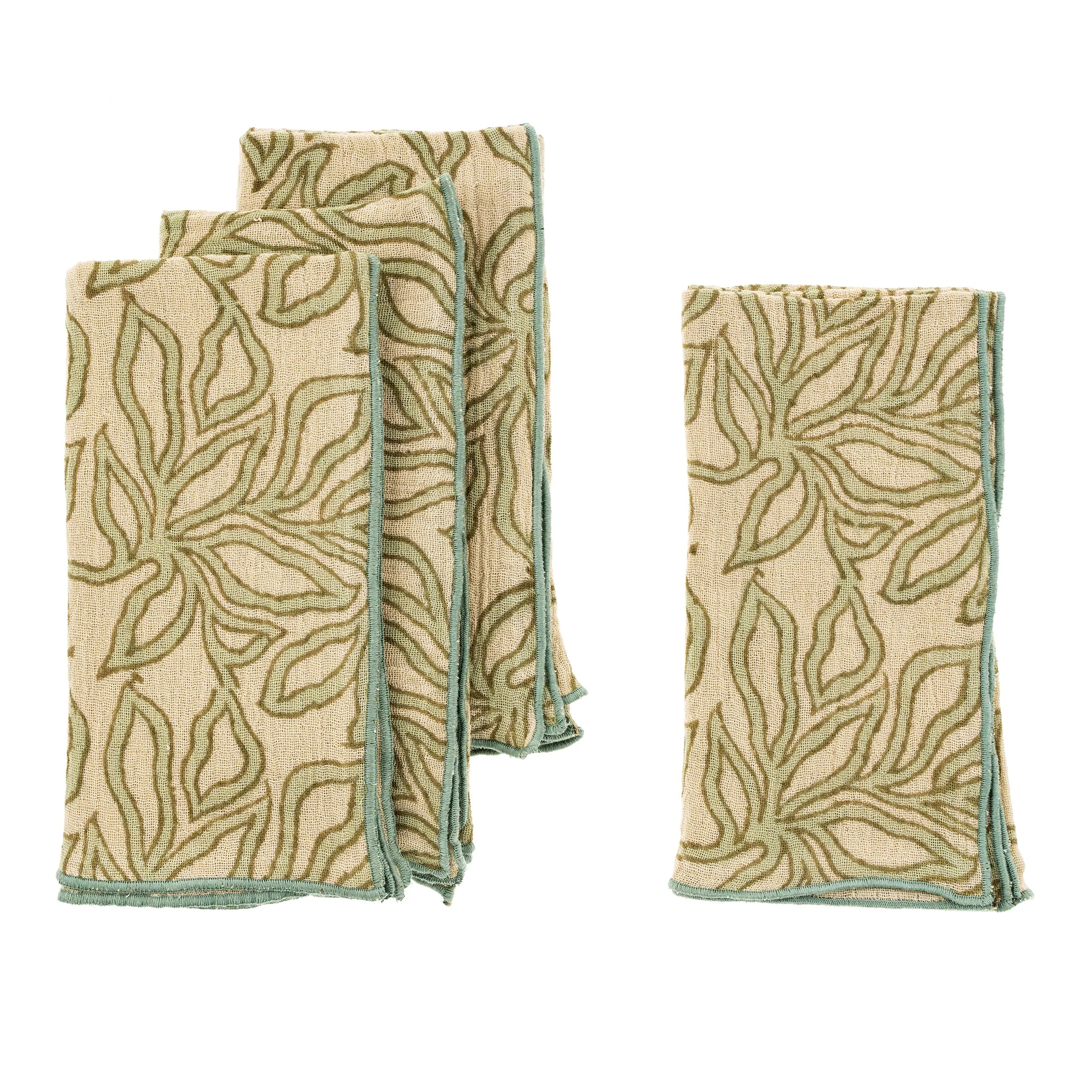 Nori Block Print Napkins S/4 - Image 1