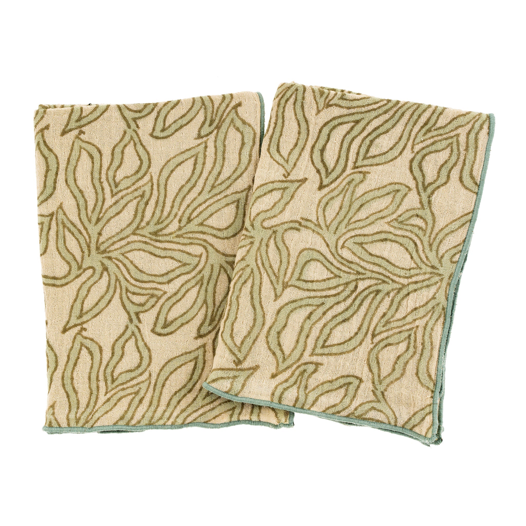 Nori Block Print Tea Towels S/2 - Image 1