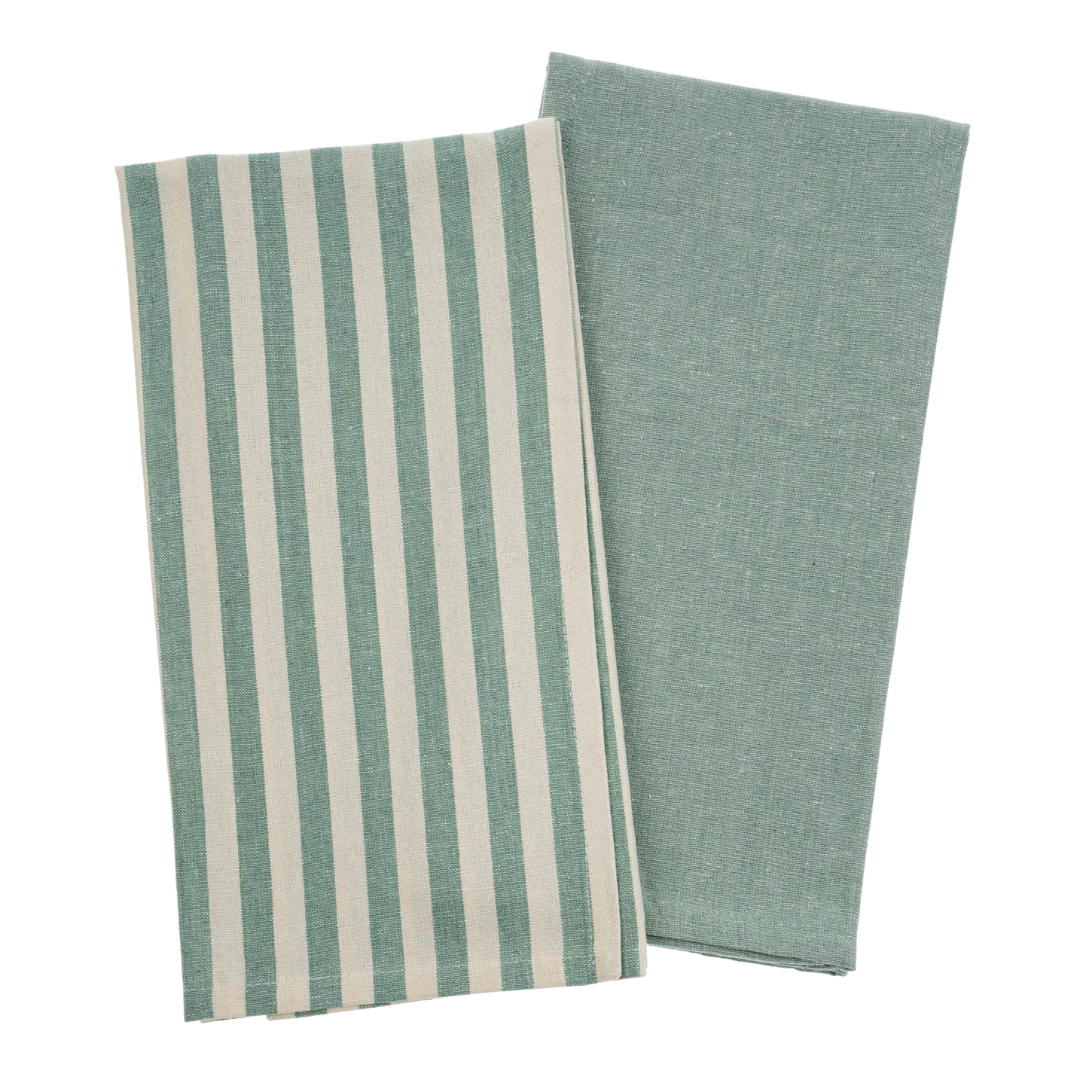 Lucia Tea Towels S/2 Aqua - Image 2