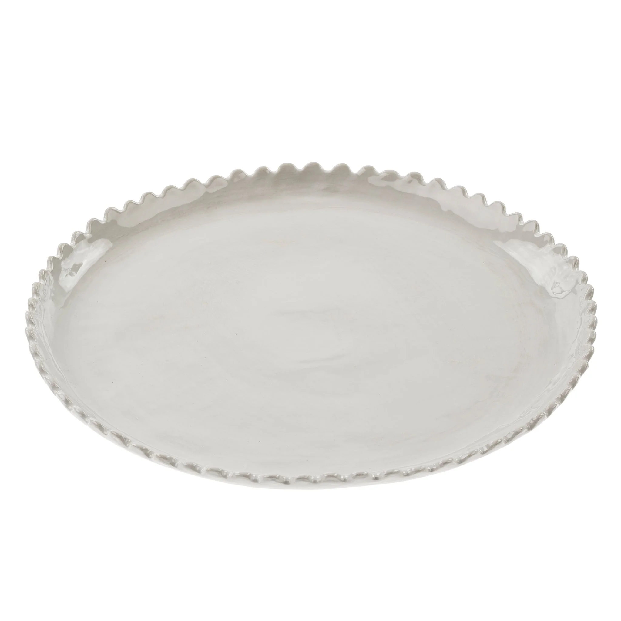 Scalloped Round Serving Dish - Image 1