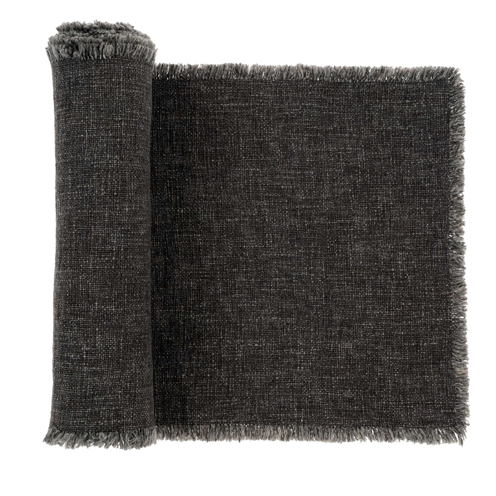 Selena Linen Table Runner Dark Grey – 108″L