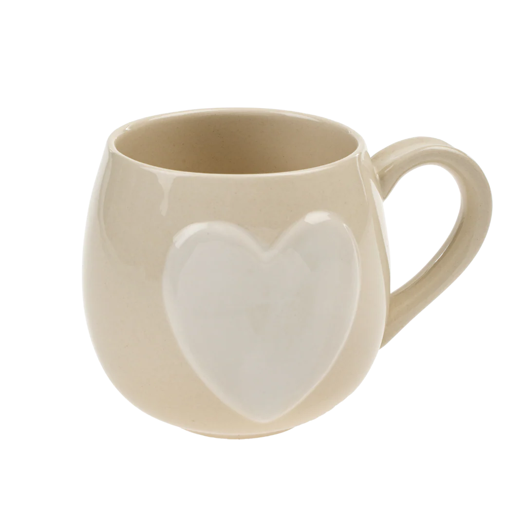 Big Heart Mug, Cream/White - Image 2