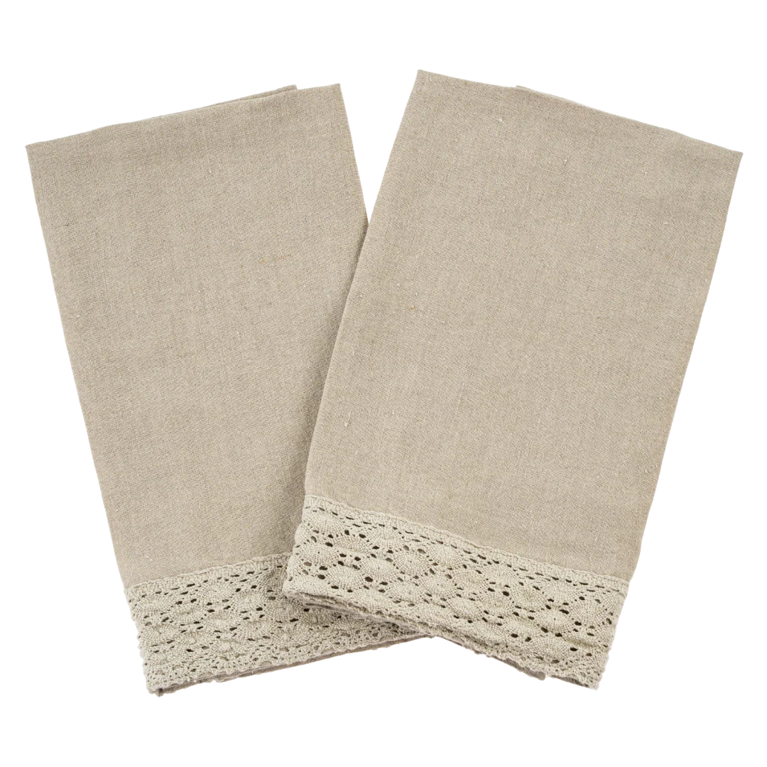 Crochet Lace Tea Towels S/2 - Image 2