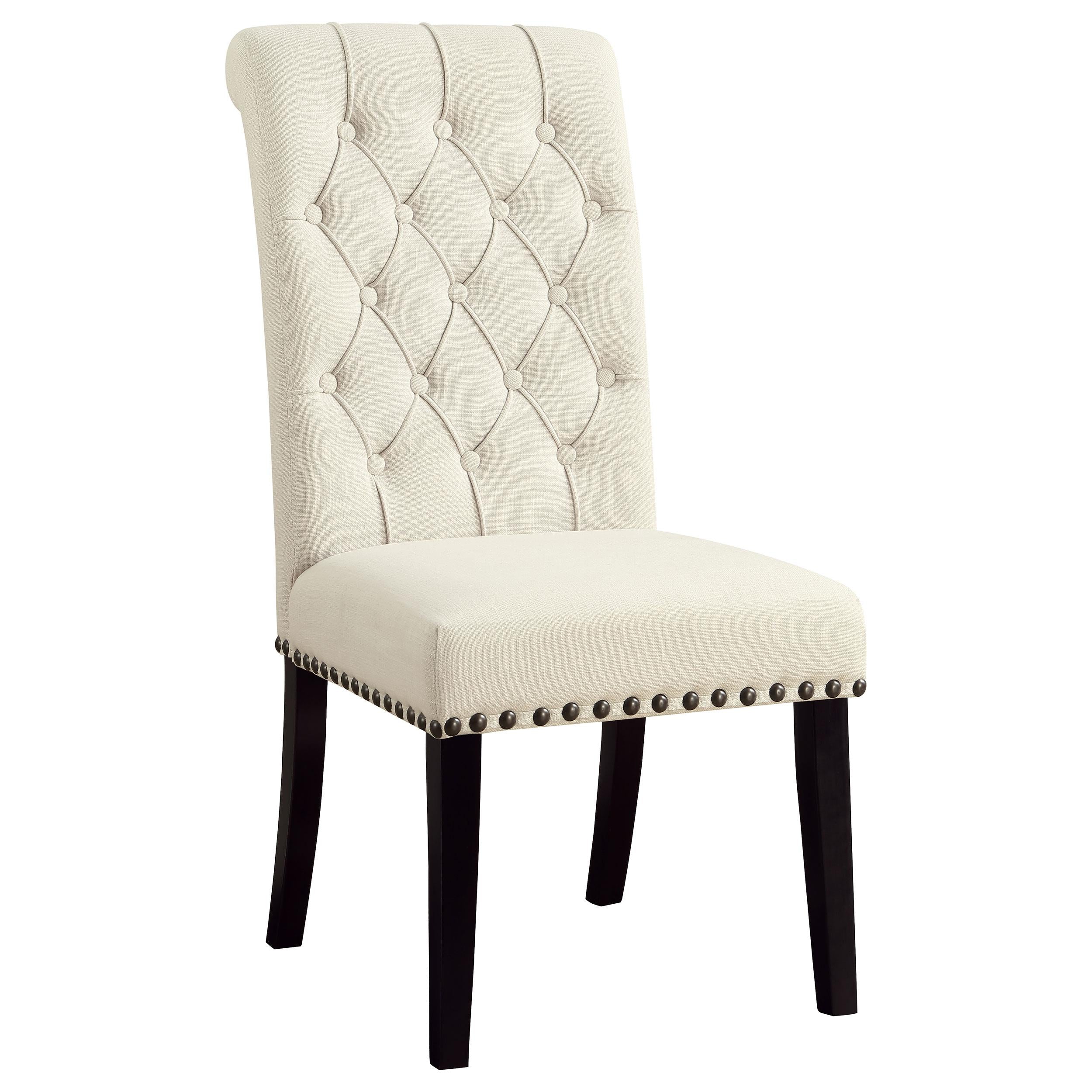 Coaster Furniture Alana 190162 Fabric Upholstered Dining Side Chair – Beige (Set of 2)