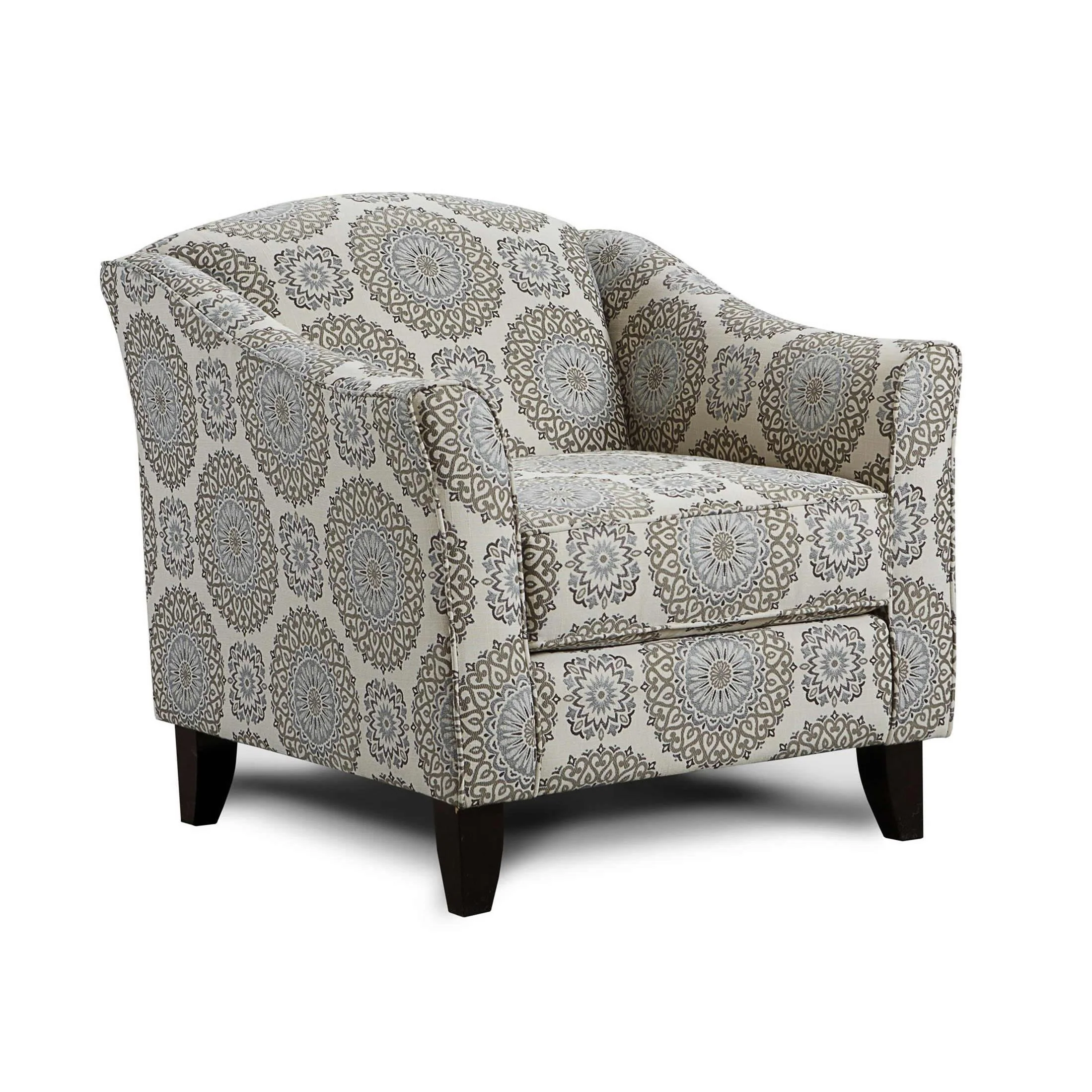 Fusion Furniture Stationary Fabric Accent Chair 452-FOA BRIANNE TWILIGHT - Image 1