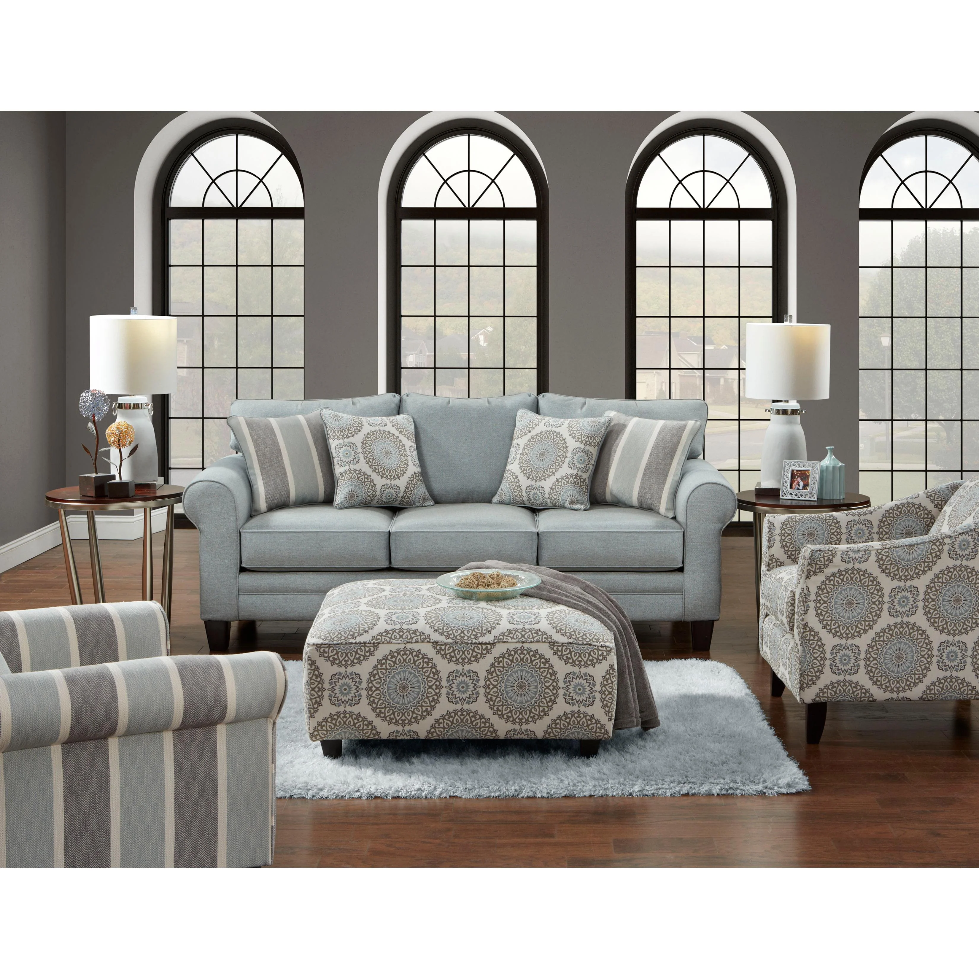 Fusion Furniture Stationary Fabric Accent Chair 502LIFES A BEACH MIST - Image 2