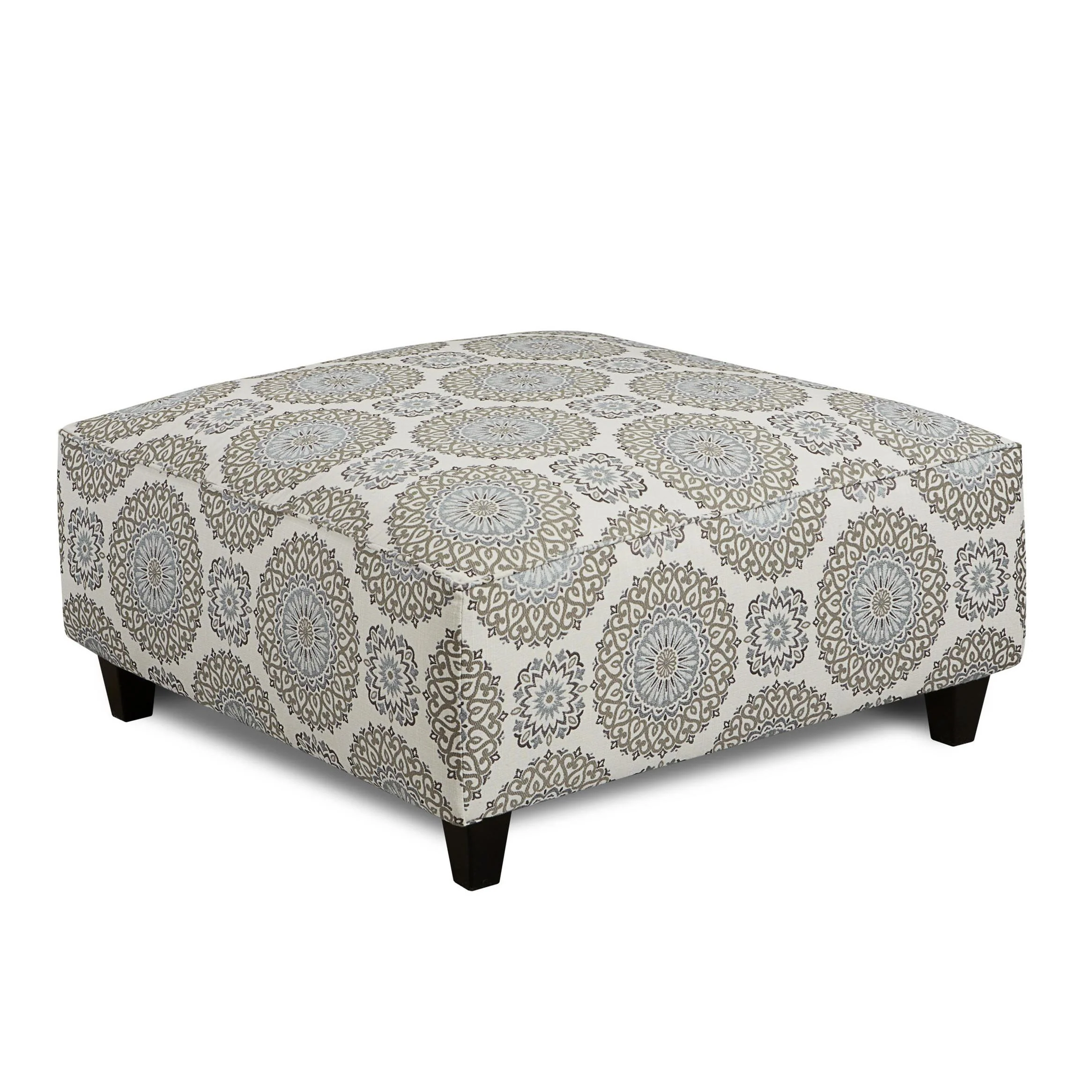 Fusion Furniture Fabric Ottoman 453BRIANNE TWILIGHT - Image 1