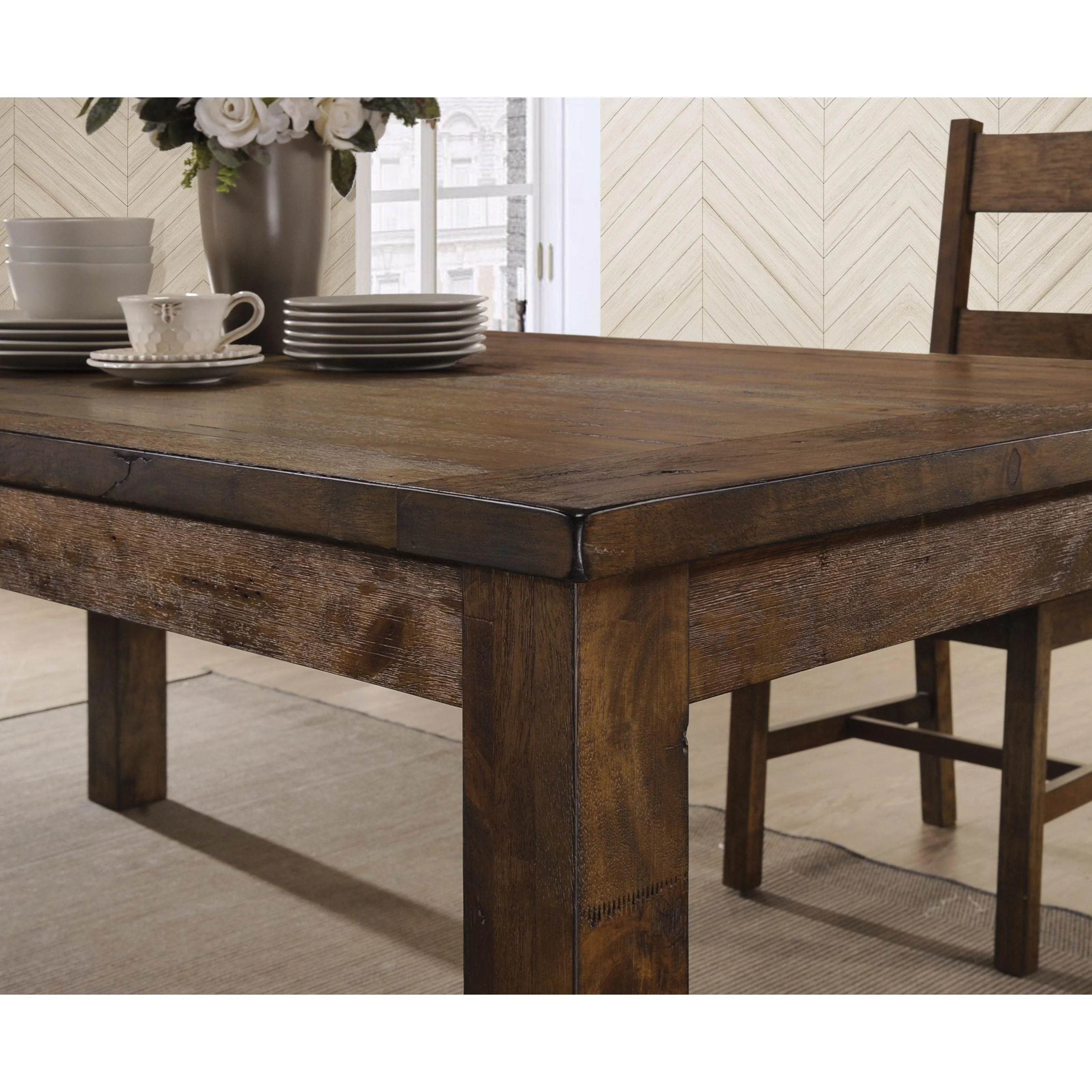Coaster Furniture Coleman 107041 Rectangular 79-inch Dining Table - Rustic Golden Brown - Image 2
